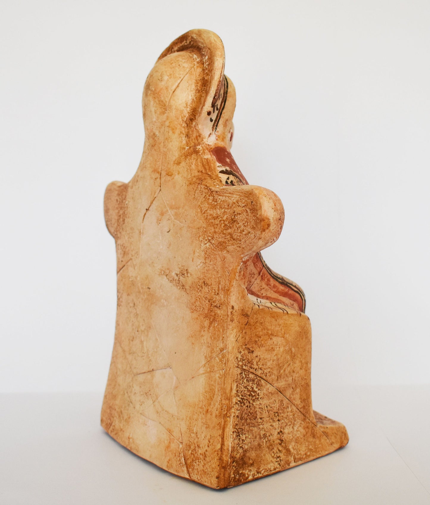 Athena Enthroned - Terracotta votive statuette, dedicated to Athena - Athens, early 5th Century BC - Museum Reproduction - Ceramic Artifact