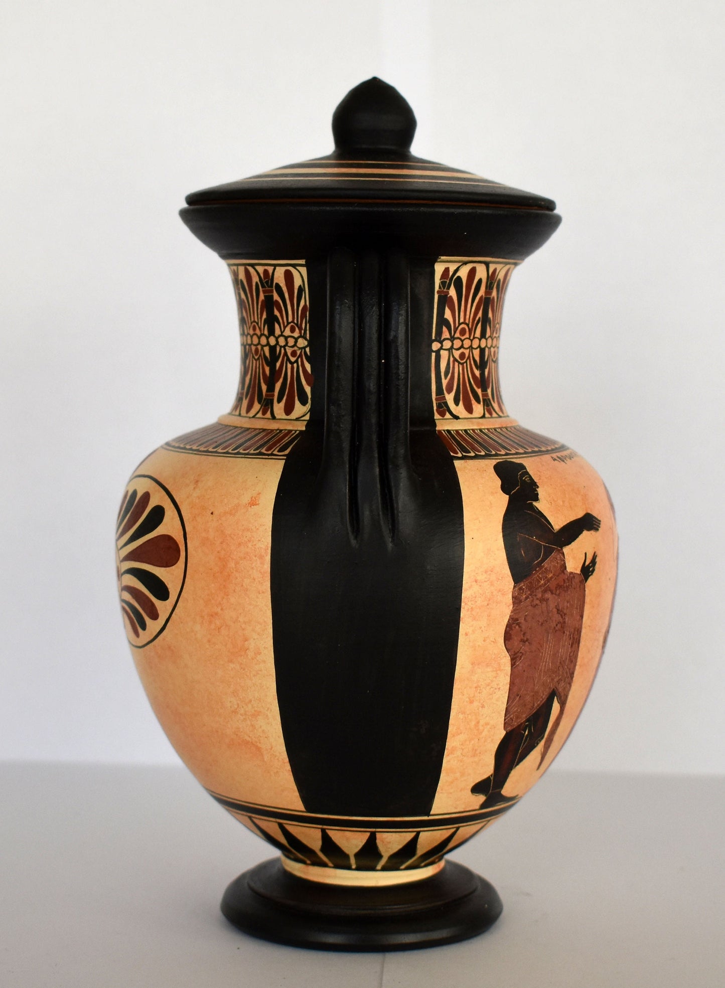 Aphrodite Venus, Goddess of Love, Beauty - Eros Cupid, God of Love, Desire - Floral Motif - Classic Period - 600 BC - Ceramic Vase