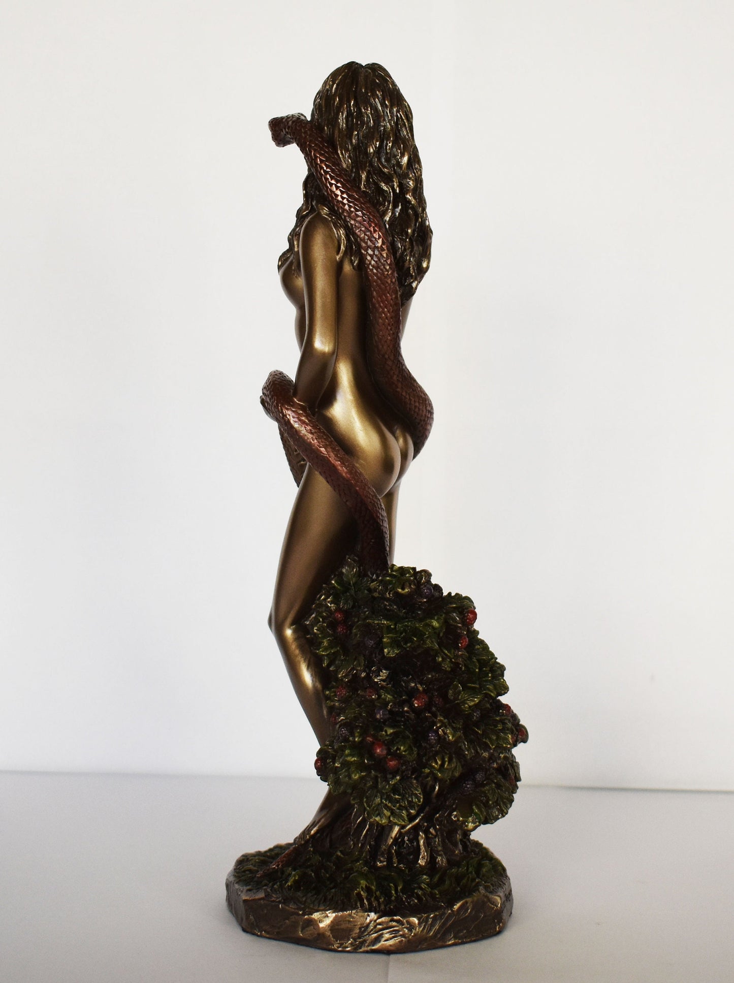Eve - First Woman, Adam's Wife - Tree of the Knowledge of Good and Evil - Serpent- Garden of Eden - Cold Cast Bronze Resin