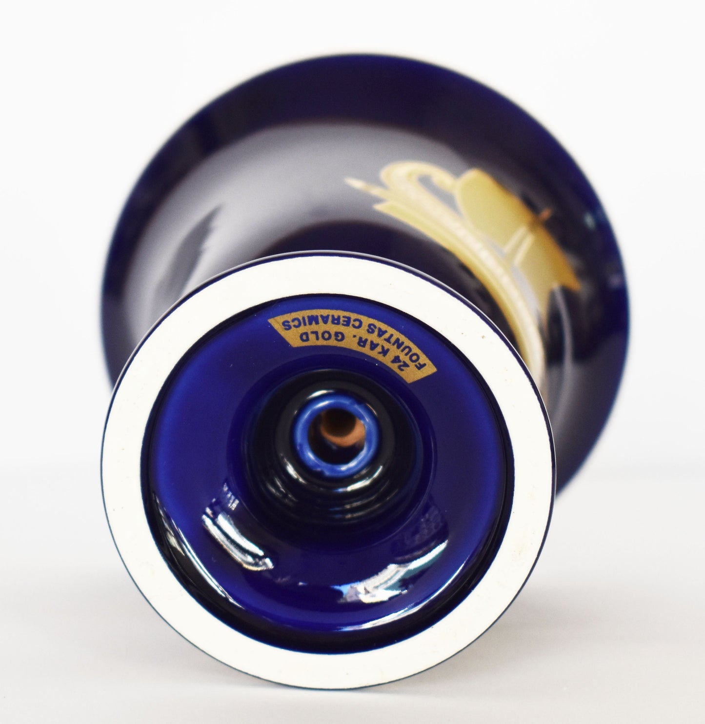 Pythagoras Cup - Fair Cup, Cup of Justice - Athenian Trireme - Dolphin, Poseidon's Symbol - Ceramic - Handmade in Greece