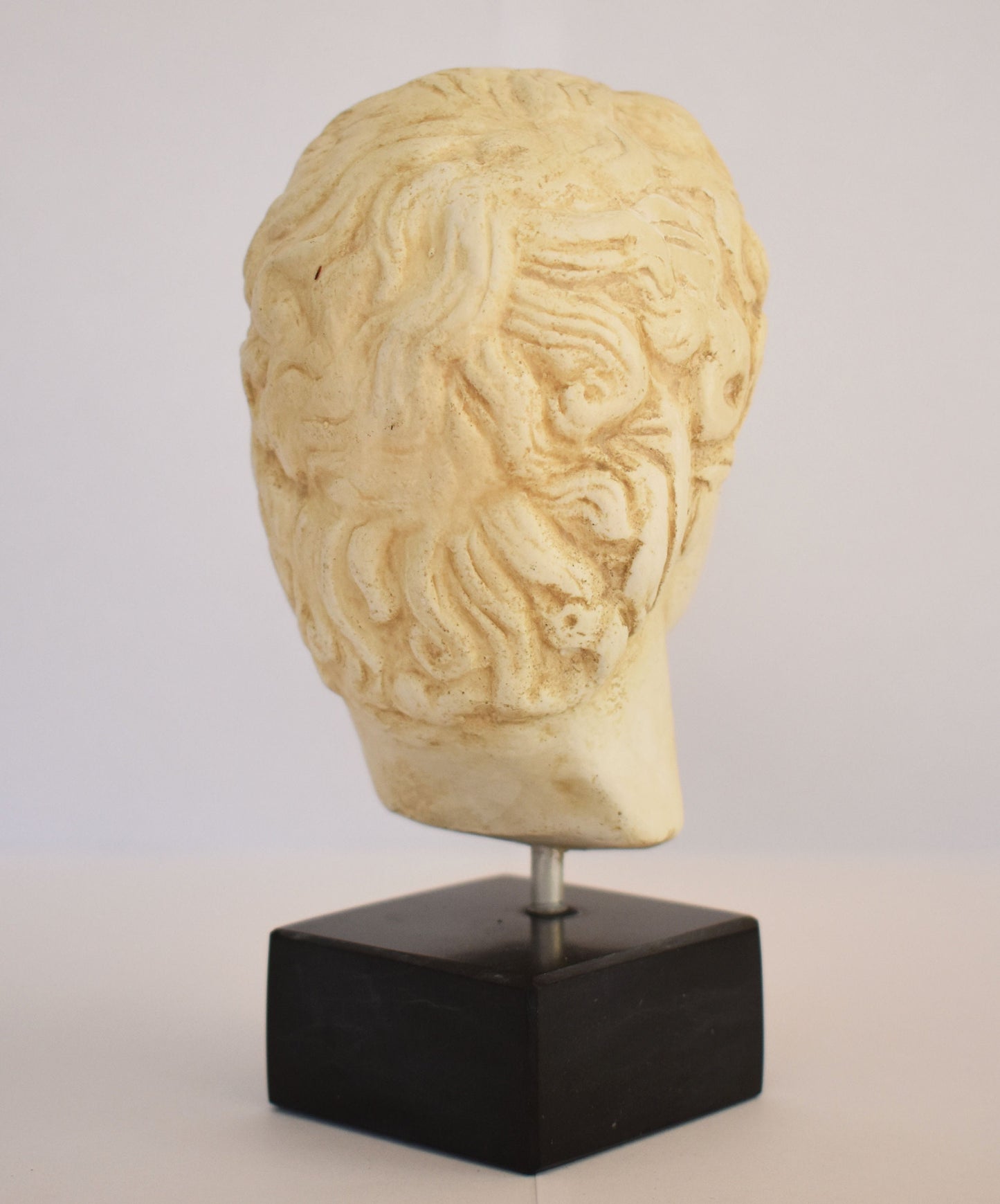 Alexander the Great - Macedonian King - Student of Aristoteles, Son of Philip - Marble Base - Museum Reproduction - Head Bust