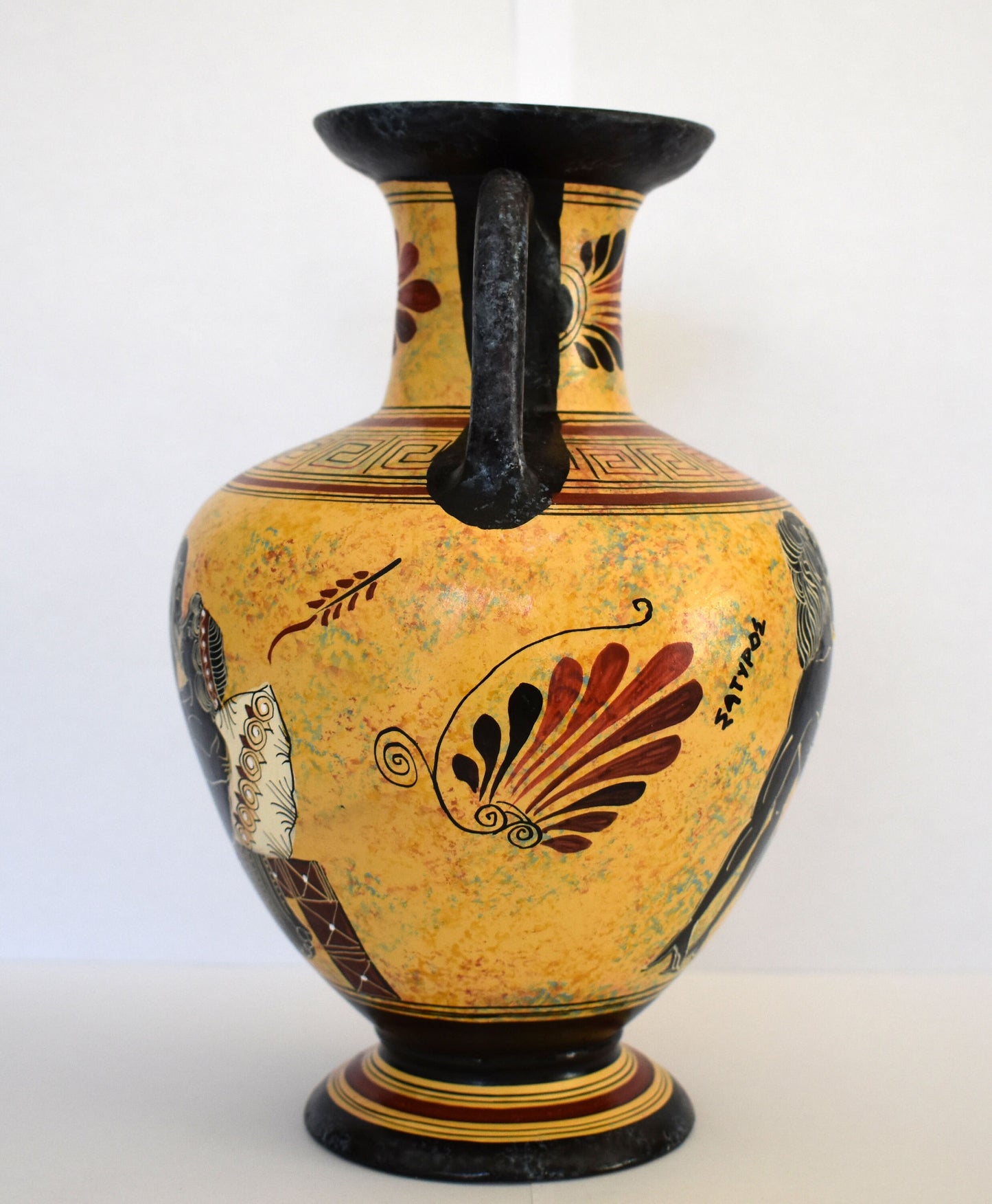 Satyr - Male Nature Spirit - Athenian Couple in Love - Sex is Never Enough - Ceramic Vase