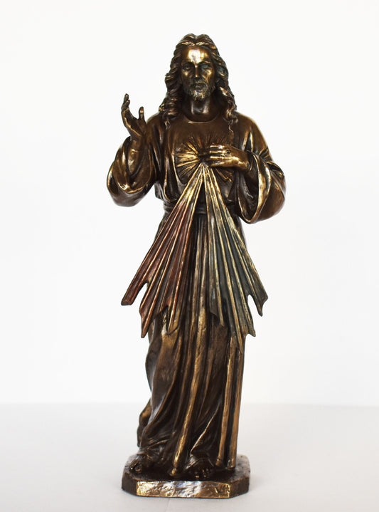 Jesus Christ - Divine Mercy - A form of God's Compassion, An act of Grace based on Trust or Forgiveness - Cold Cast Bronze Resin