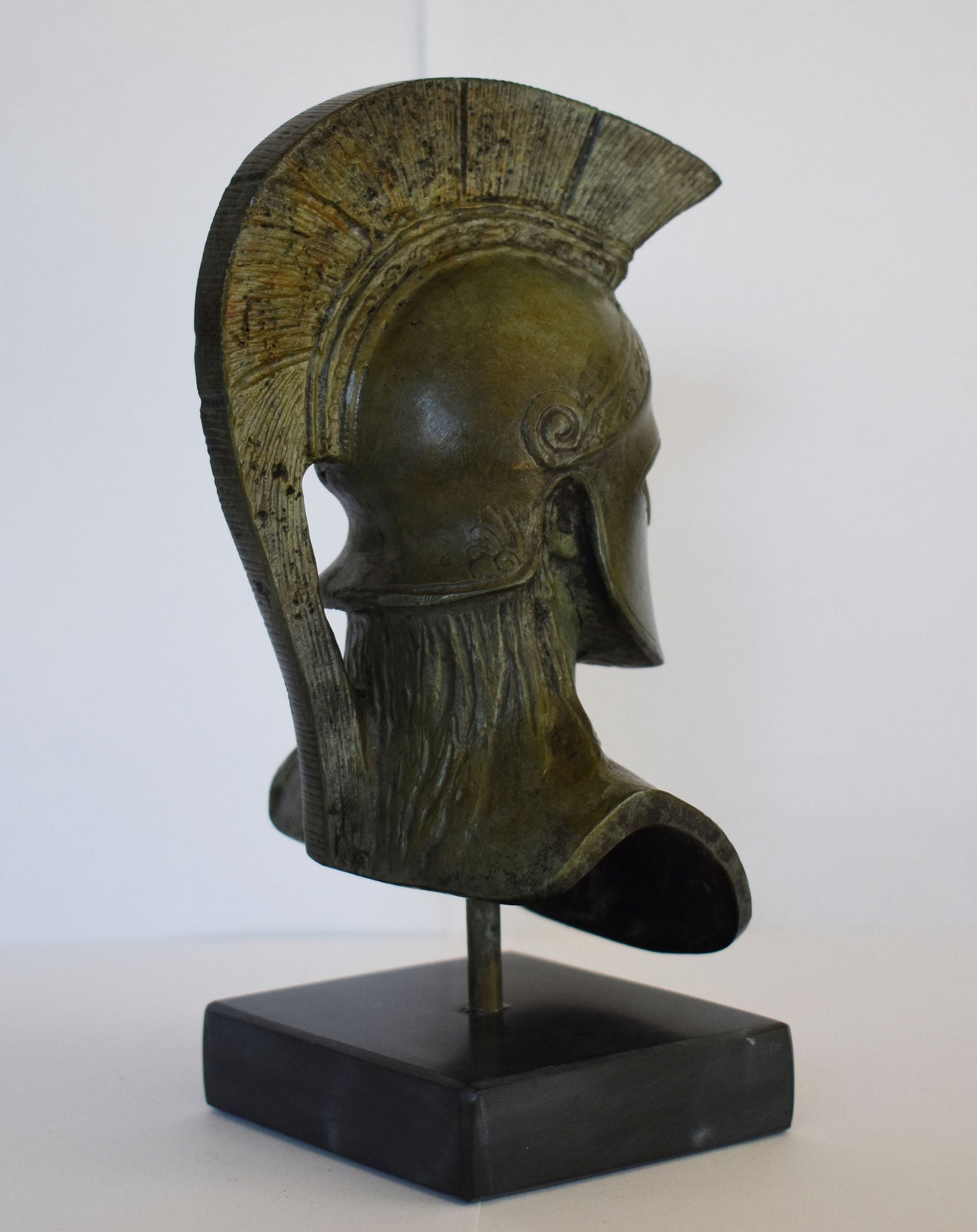 Leonidas Bust - Spartan King - Ancient Greek Hero of Thermopylae - Marble Base - Museum Reproduction - pure bronze statue