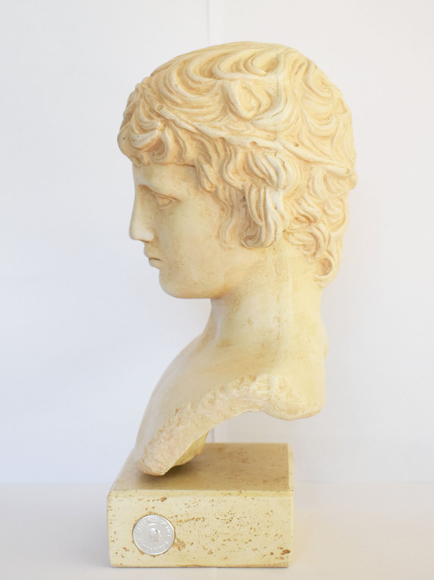Antinous - Antinoos - An Ancient Love Story with Roman Emperor Hadrian over the Centuries - Museum Reproduction - Head Bust