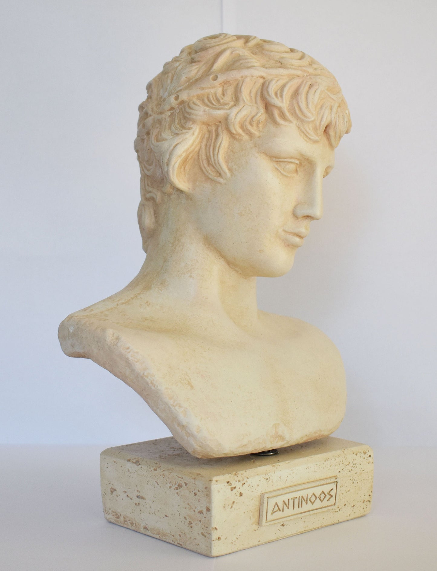 Antinous - Antinoos - An Ancient Love Story with Roman Emperor Hadrian over the Centuries - Museum Reproduction - Head Bust