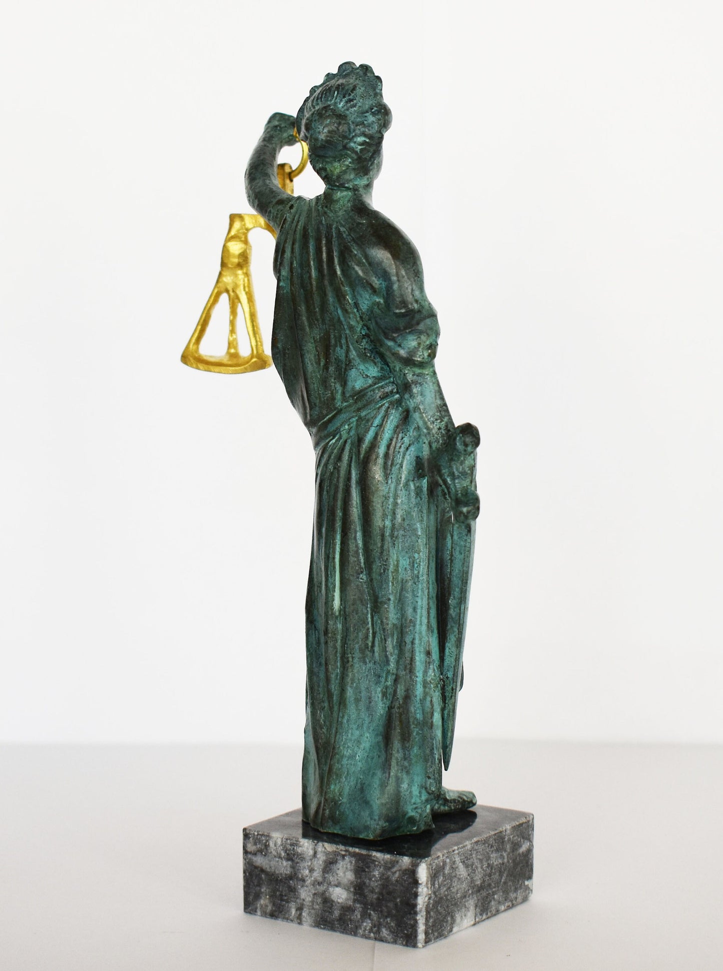 Themis - Personification of Justice, Goddess of Wisdom and Good Counsel, and the Interpreter of the Gods’ Will - pure bronze statue