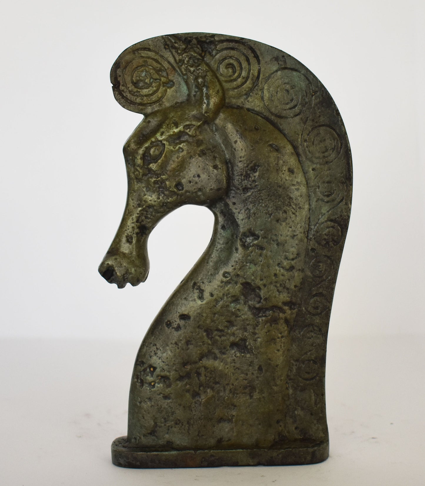 Ancient Greek Horse Head - Pure Bronze Sculpture - Symbol of Wealth and Prosperity - Museum Reproduction