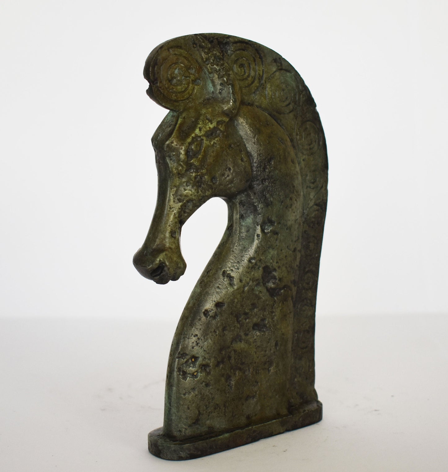 Ancient Greek Horse Head - Pure Bronze Sculpture - Symbol of Wealth and Prosperity - Museum Reproduction