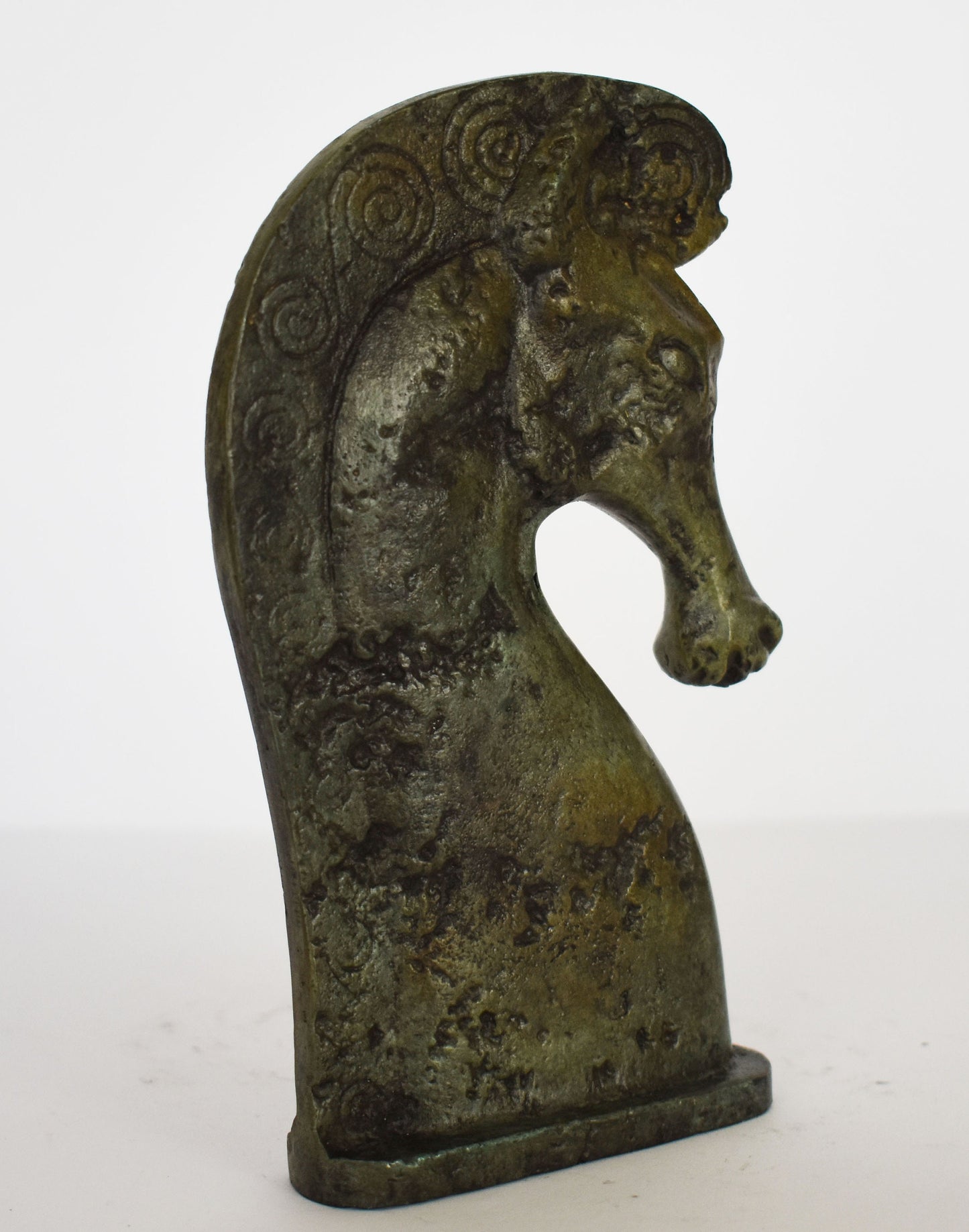 Ancient Greek Horse Head - Pure Bronze Sculpture - Symbol of Wealth and Prosperity - Museum Reproduction