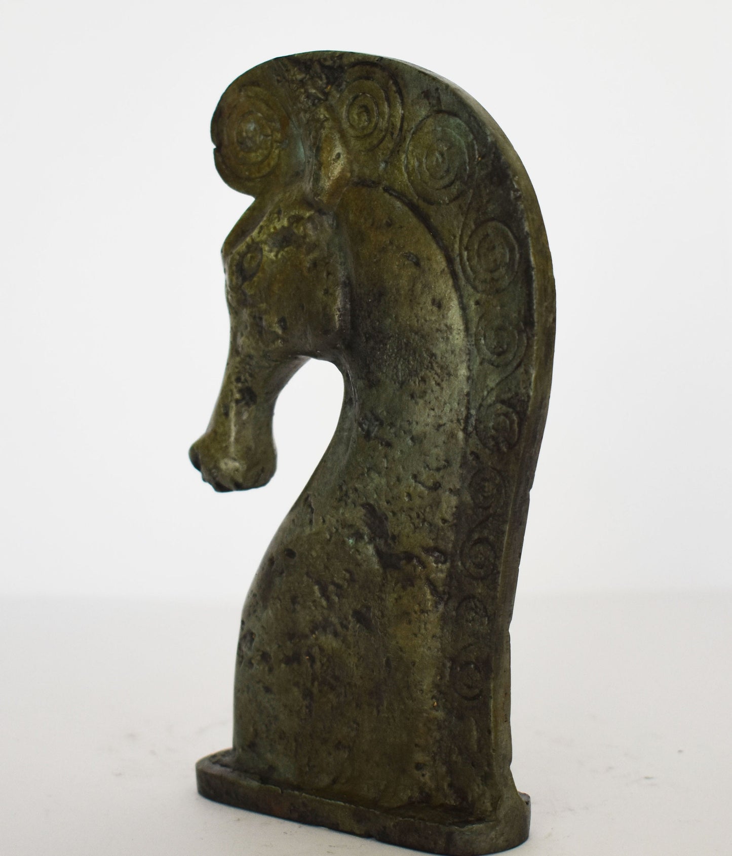 Ancient Greek Horse Head - Pure Bronze Sculpture - Symbol of Wealth and Prosperity - Museum Reproduction