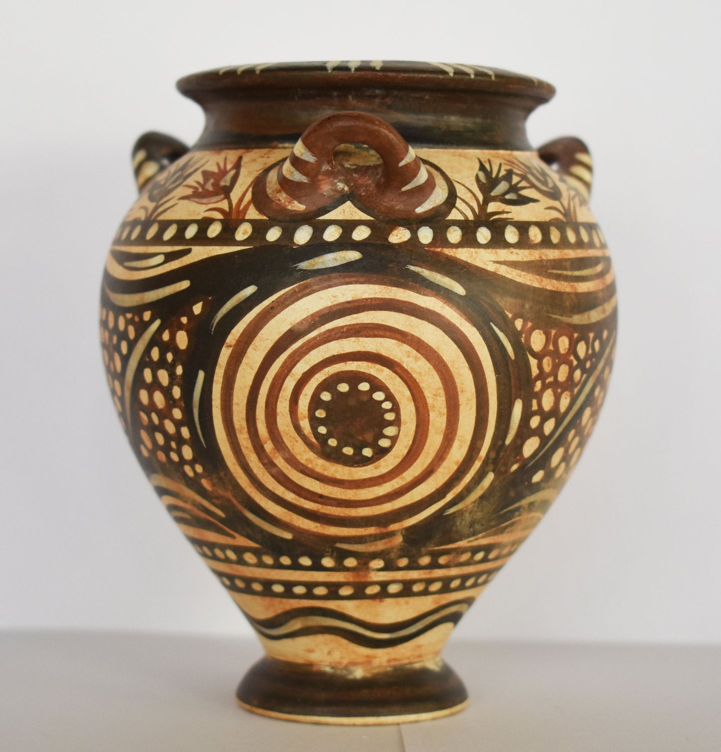 Vessel with Eternity Symbol - Minoan - Akrotiri, Thera - 1700 BC - Small - Ceramic Vase