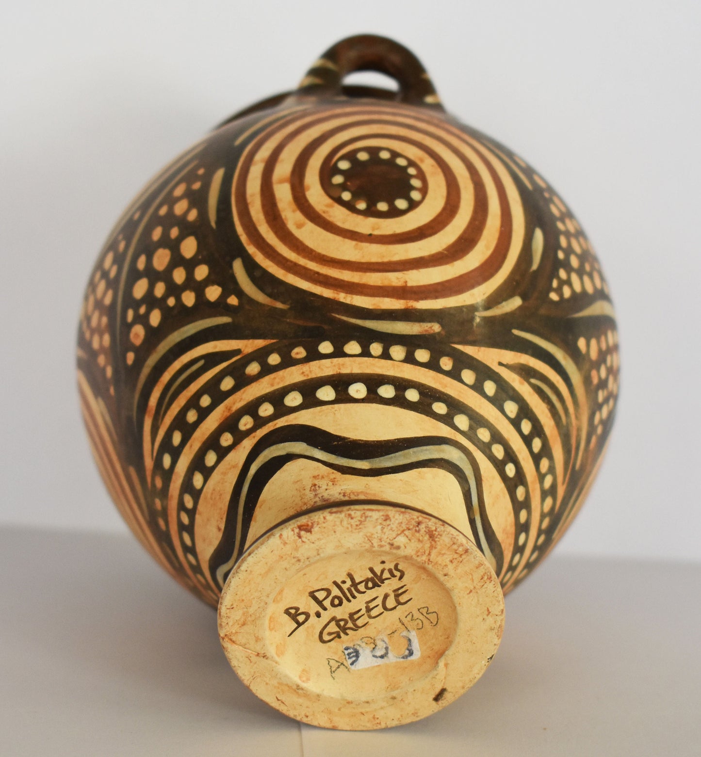 Vessel with Eternity Symbol - Minoan - Akrotiri, Thera - 1700 BC - Small - Ceramic Vase