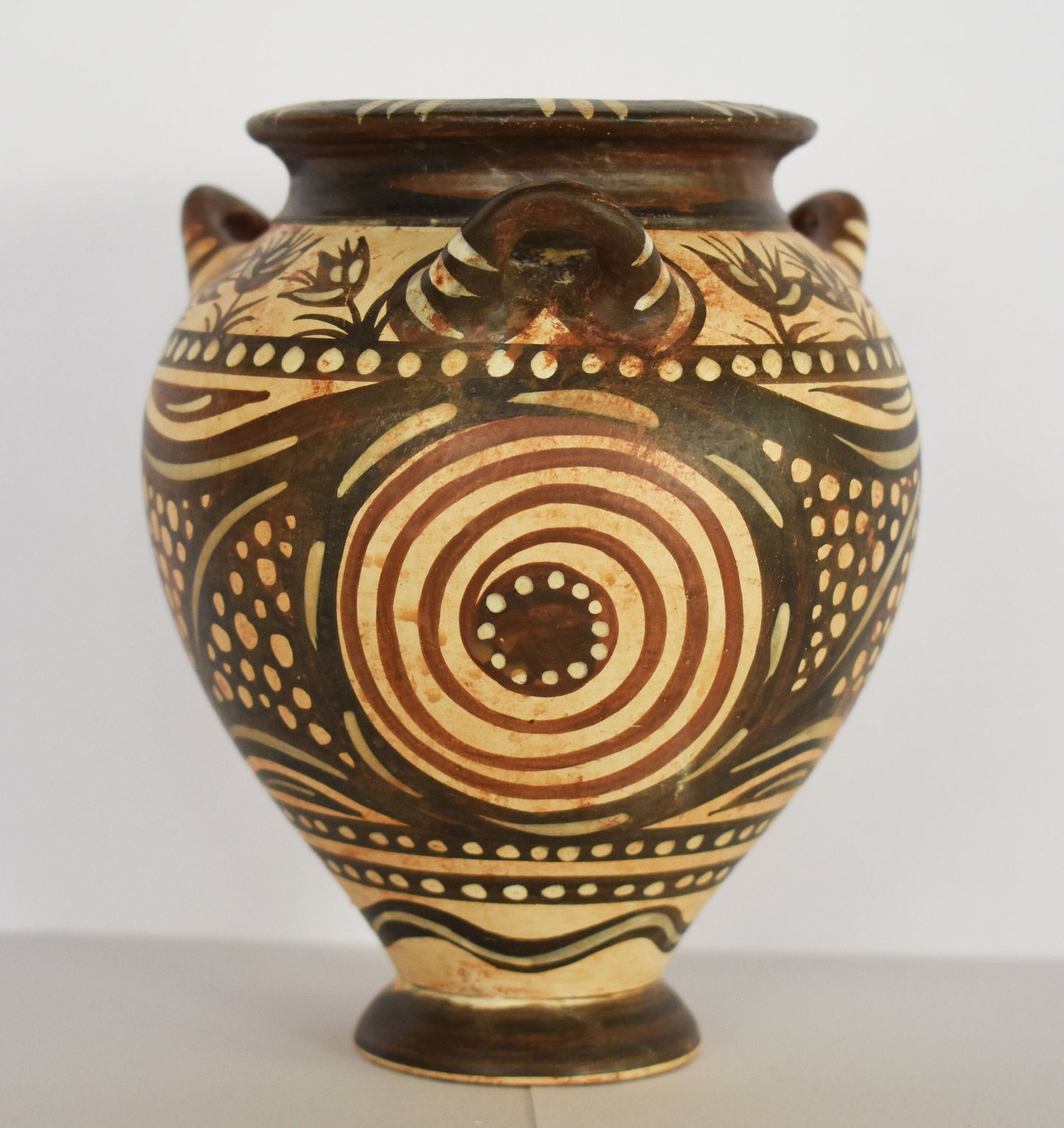 Vessel with Eternity Symbol - Minoan - Akrotiri, Thera - 1700 BC - Small - Ceramic Vase