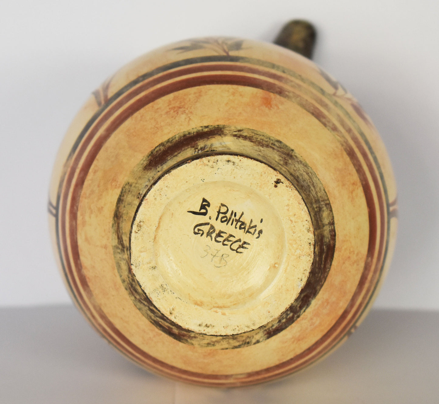 Vessel with Grapes and Floral Design - Minoan - Akrotiri, Thera - 1700 BC - Ceramic Vase