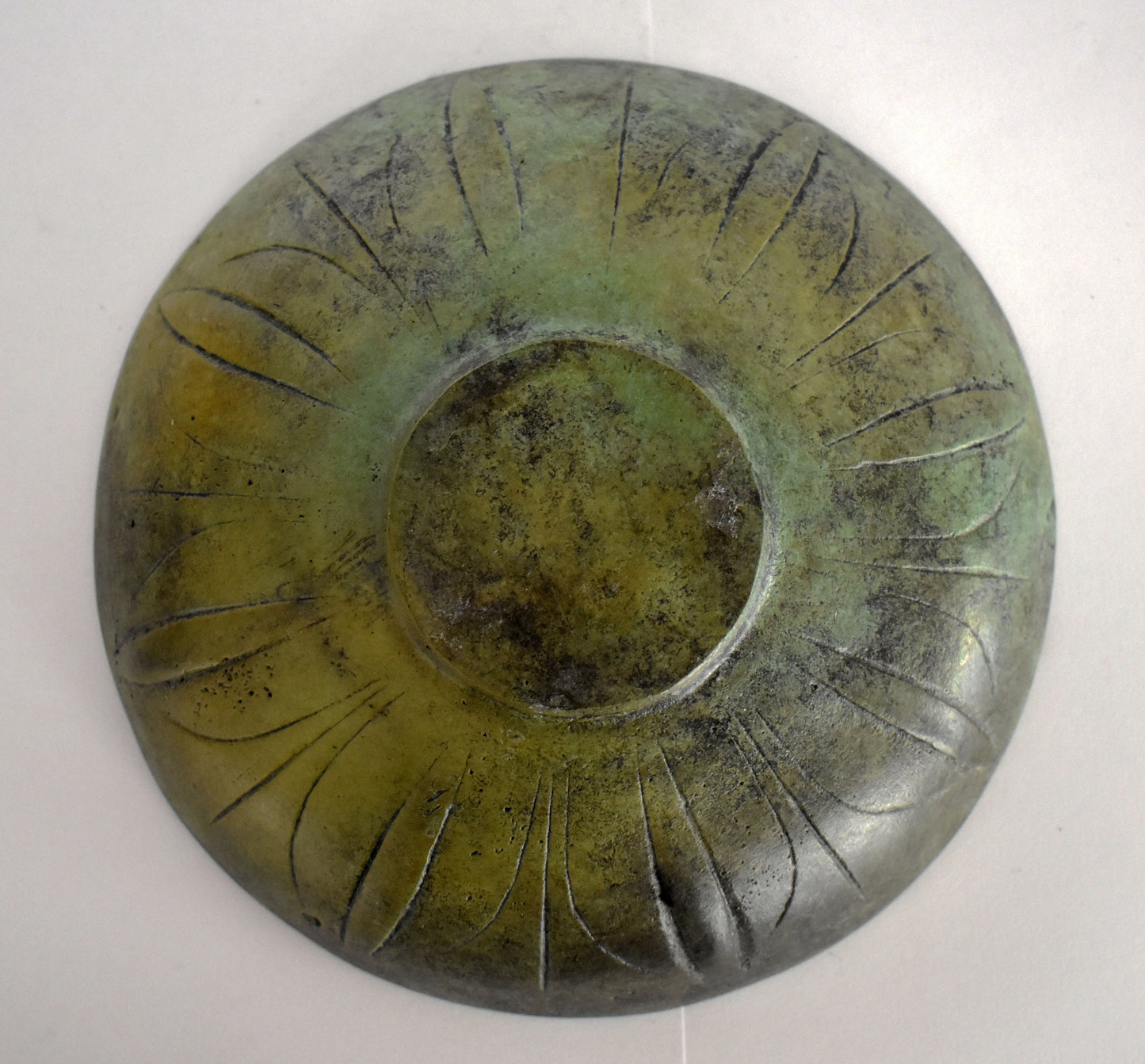 Ancient Greek Macedonian Plate - Floral Design - Small - Museum Reproduction - pure Bronze item