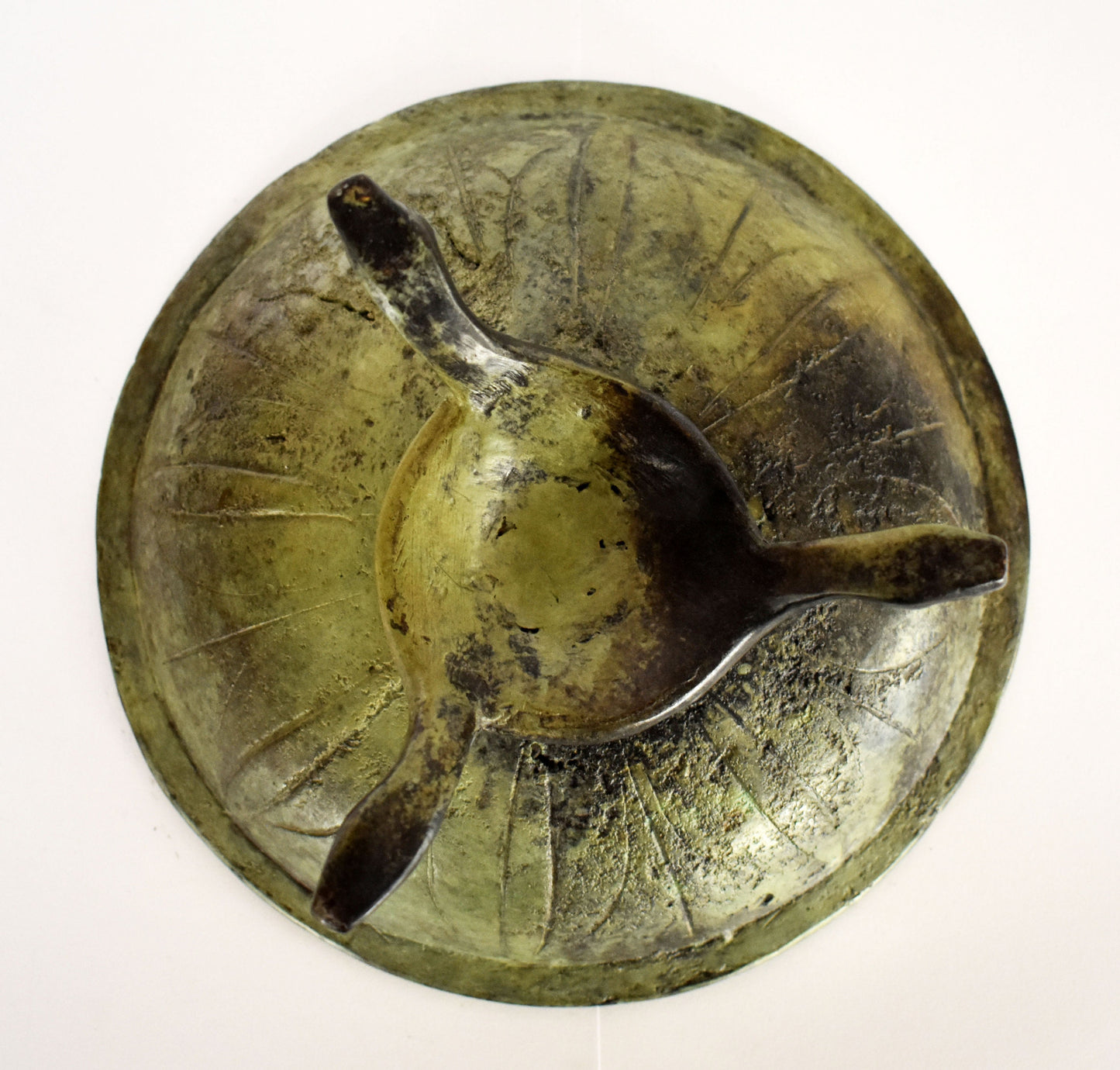 Ancient Greek Macedonian Plate - Floral Design and Snakes - Small - Museum Reproduction - pure Bronze item