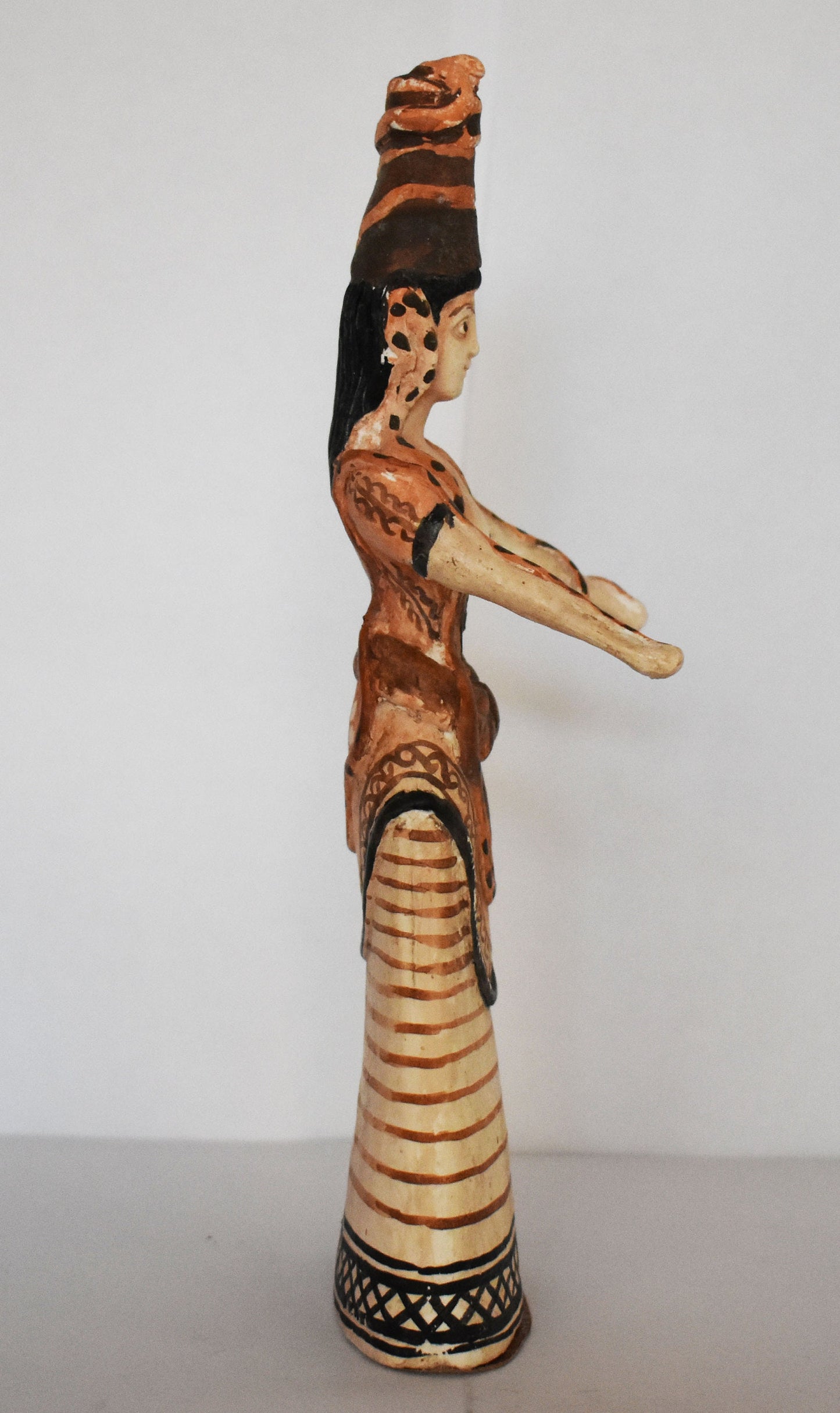 Snake Goddess - Chtonic Aspects - Symbol of the Underworld, Fertility and Sexuality - Bronze Age - Minoan Civilization - Ceramic Artifact