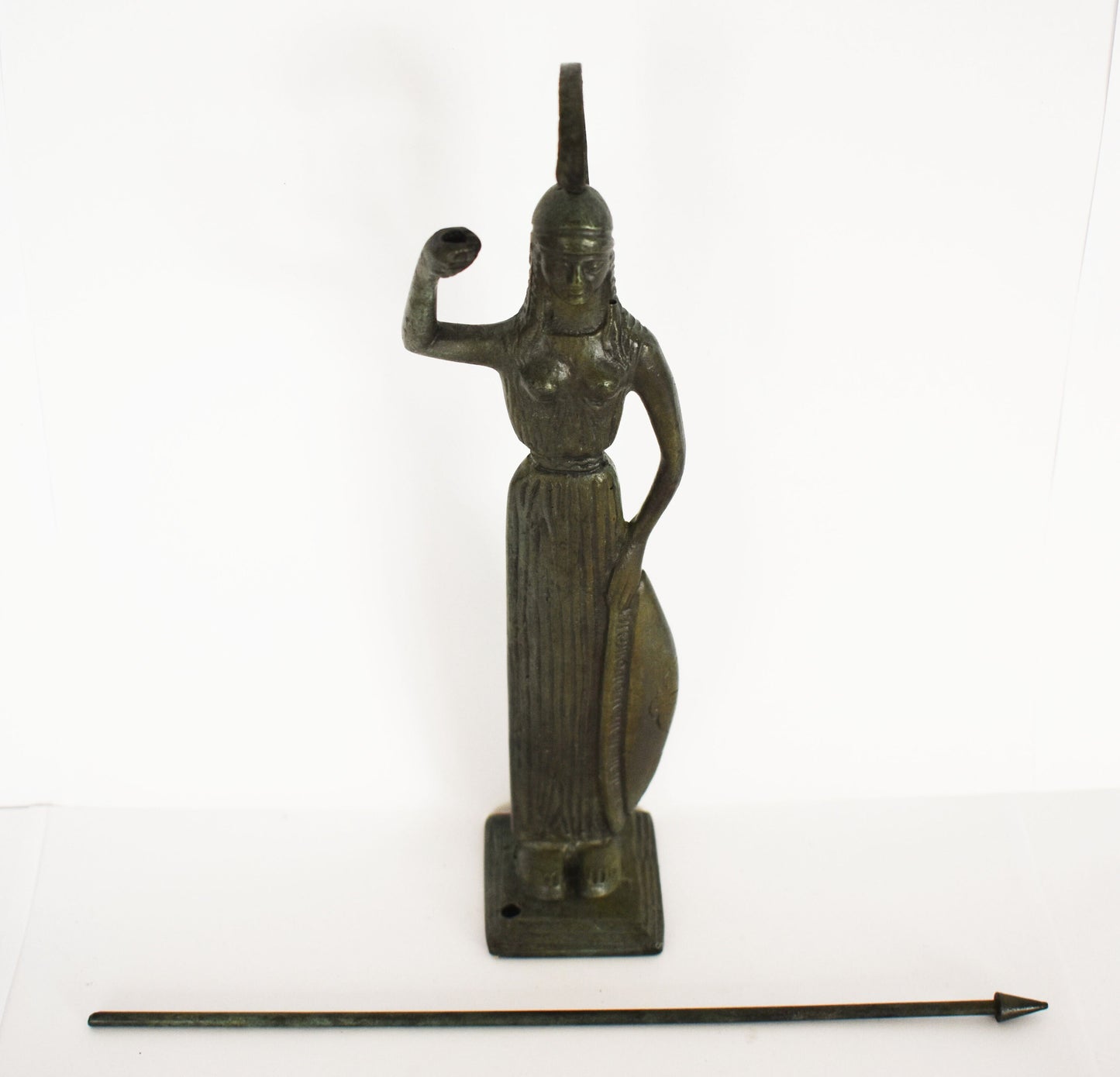 Athena Minerva with Spear and Shield - Greek Roman Goddess - Wise and gave great advice to everyone - pure bronze statue