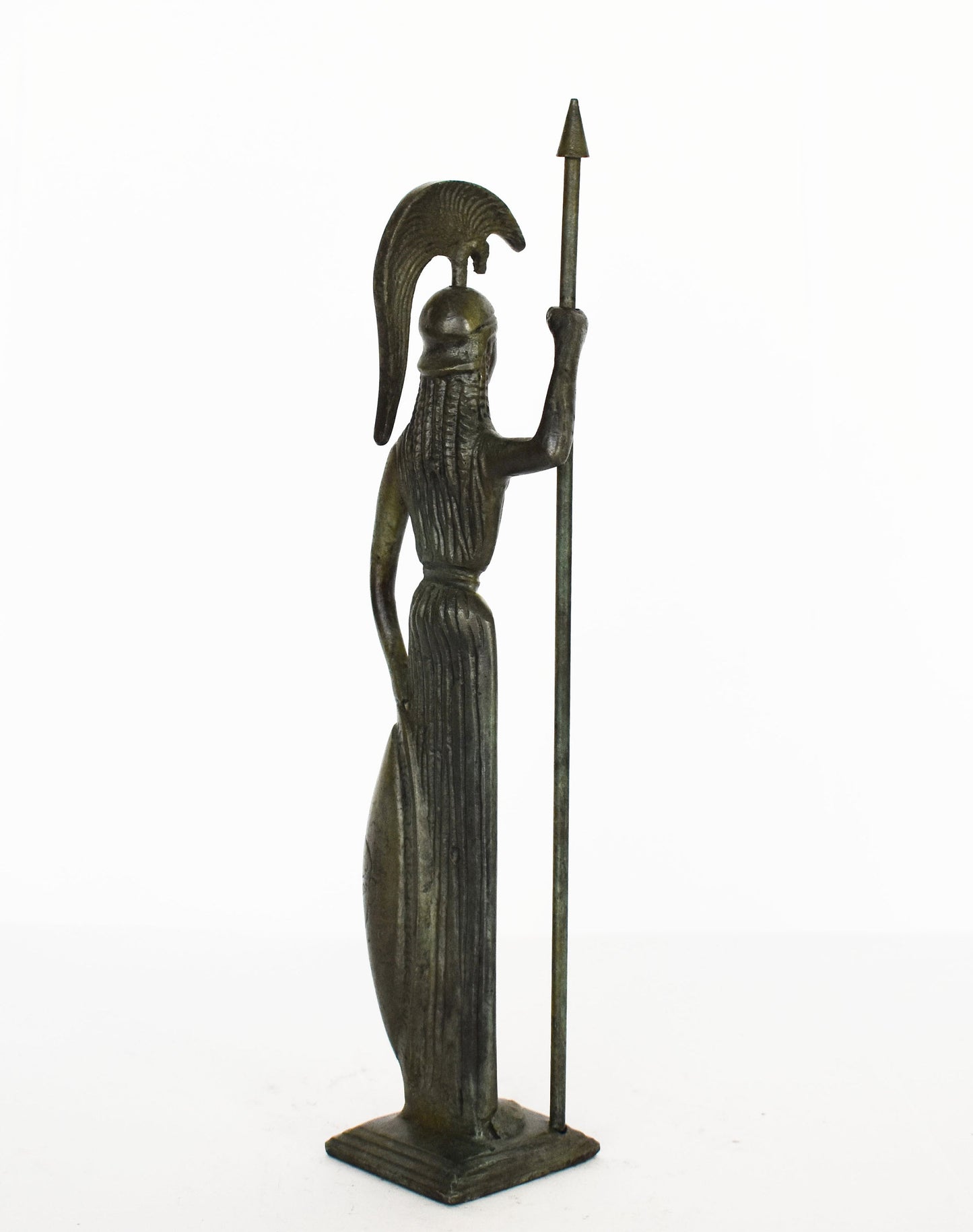 Athena Minerva with Spear and Shield - Greek Roman Goddess - Wise and gave great advice to everyone - pure bronze statue