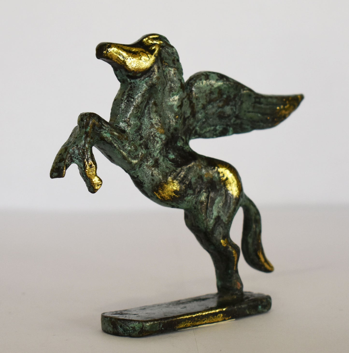 Pegasus - Mythical Immortal Winged Divine Horse - Bellerophon defeats Chimera - Constellation - Small - pure Bronze Sculpture
