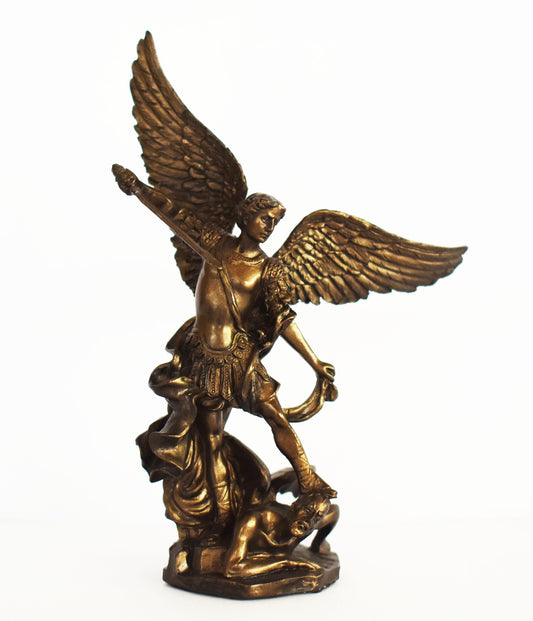 Archangel Michael - Leader of God's Armies against Satan's Forces - Miniature - Cold Cast Bronze Resin