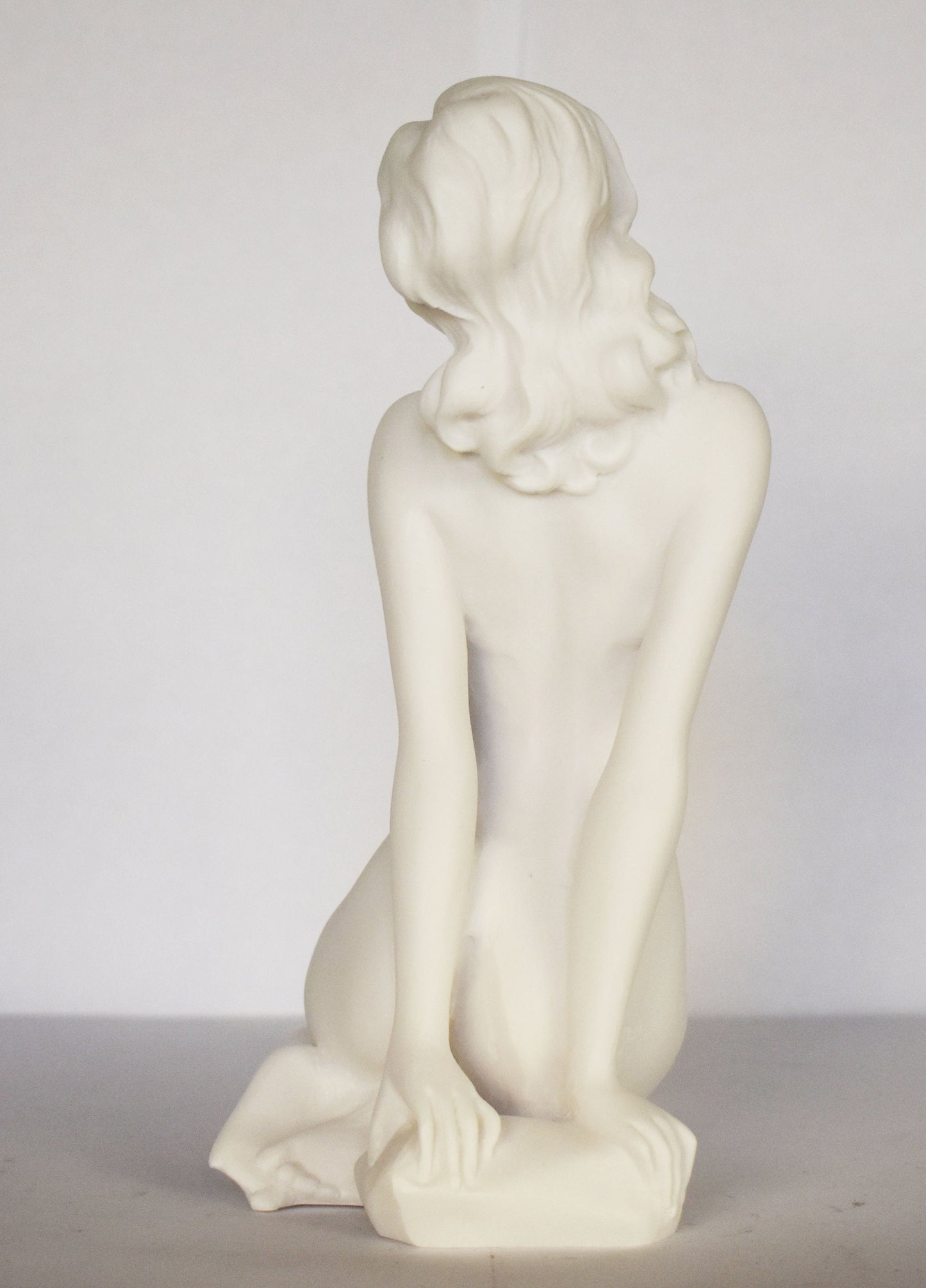 Naked Female Statue - Erotic Art - Sexy Pose - Beautiful Woman - Hot Body - Desire and Love - Alabaster Sculpture -