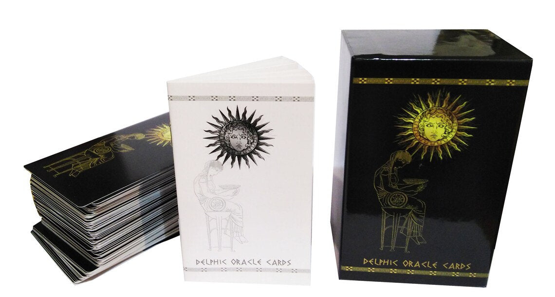 Dephic Oracle cards - Divination, Destiny - 147 Maxims - Temple of Apollo - Pythia message - Self knowledge