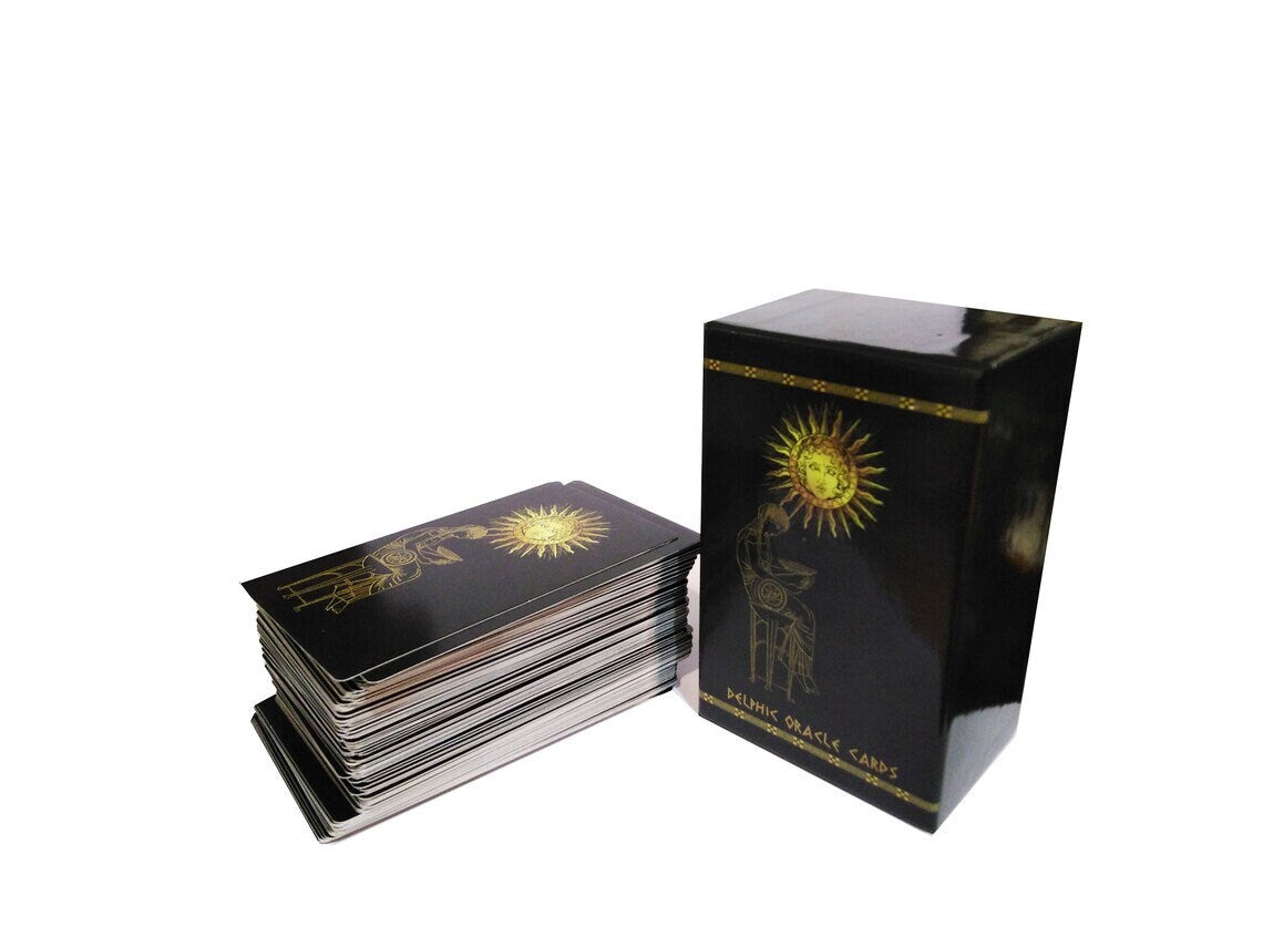 Dephic Oracle cards - Divination, Destiny - 147 Maxims - Temple of Apollo - Pythia message - Self knowledge