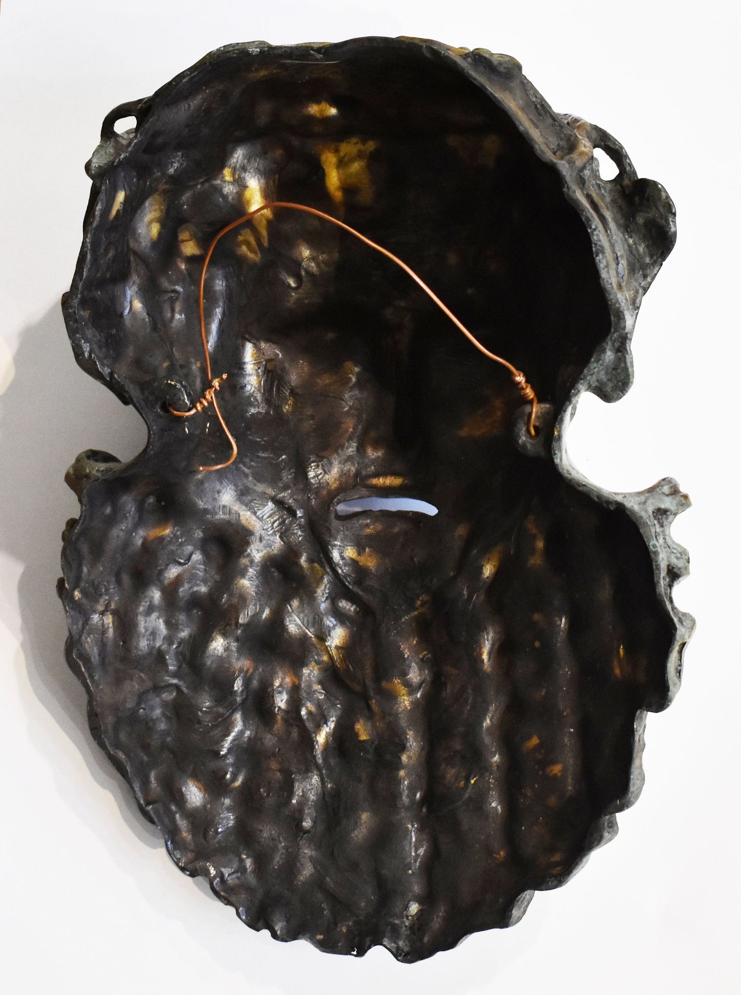 Dionysus Mask - Greek God of Wine, Fertility, Ritual Madness, Theater and Religious Ecstasy - Wall Decoration - Pure Bronze Statue