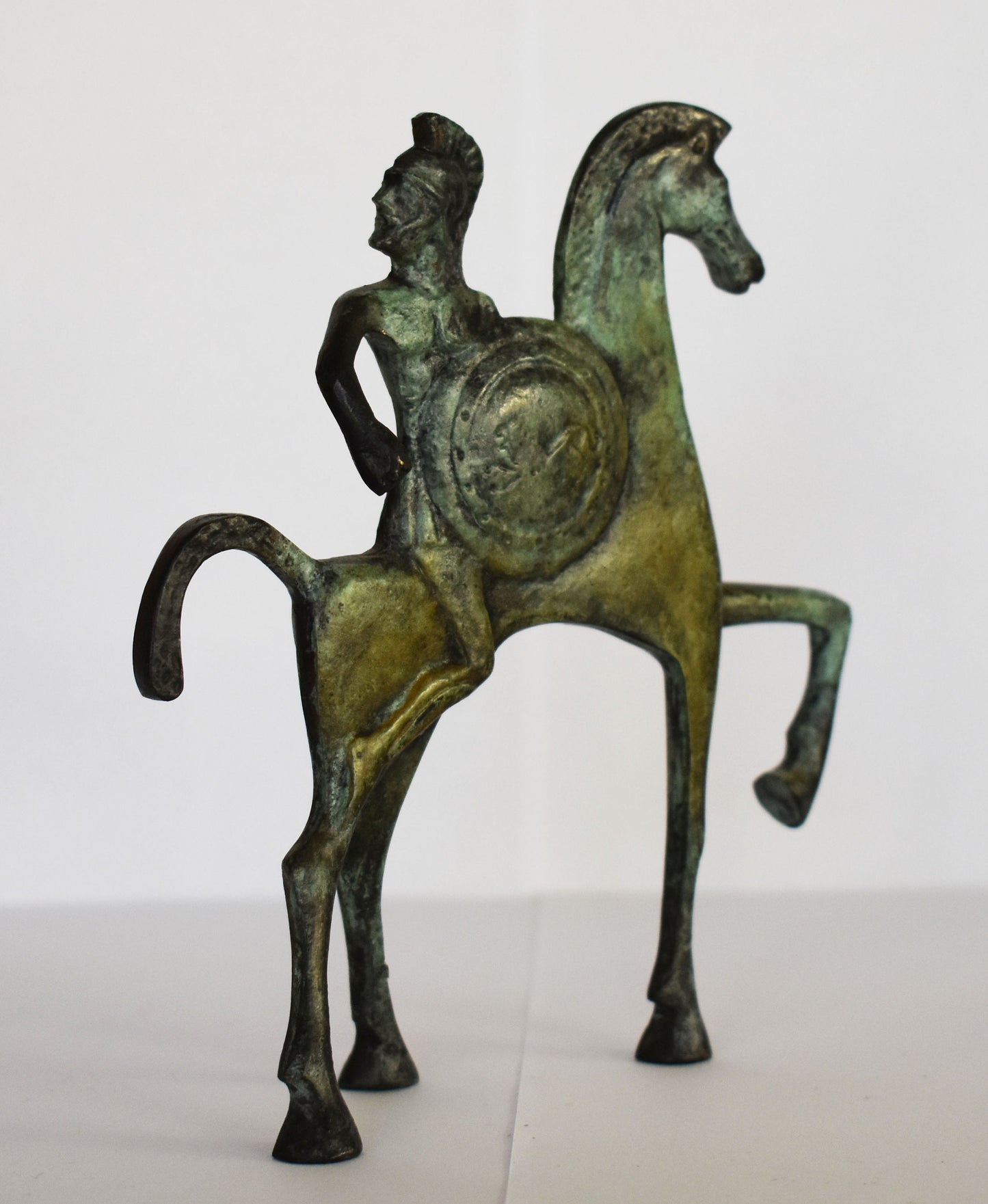 Ancient Greek Warrior on Horse - Battle of Marathon - Greco-Persian War - 490 BC - Pure Bronze Sculpture