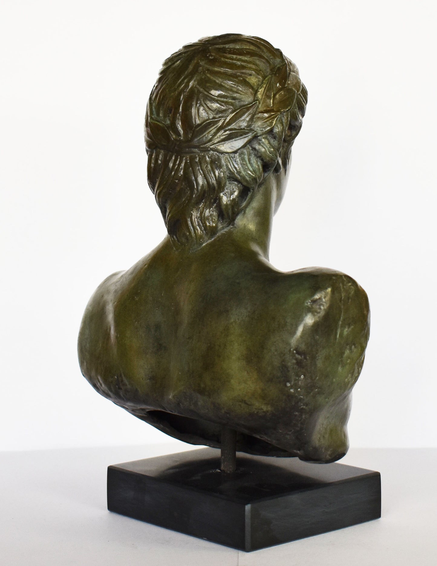Apollo - Head Bust - Greek Roman God of Music, Truth, Prophecy, Healing, Sun and light, Poetry - Pure Bronze Statue