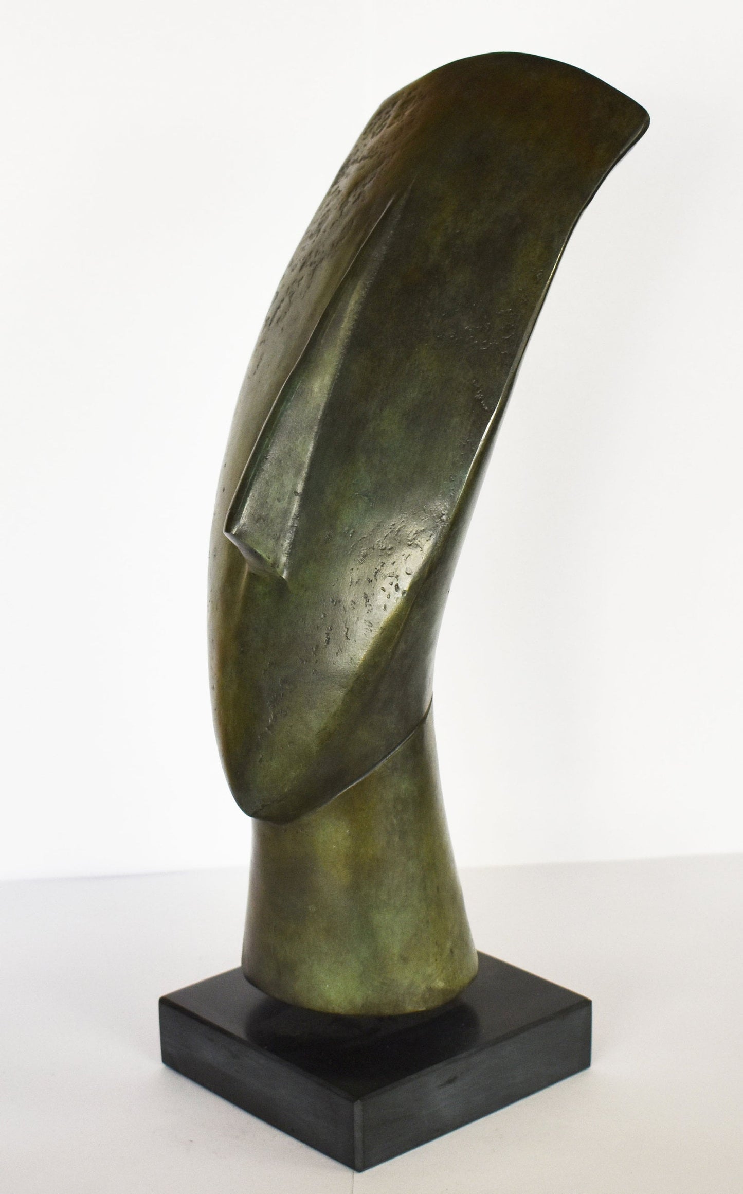 Cycladic Male Bust - Figure from Keros island - Religious Function - Marble Base - Ancient Greece - Pure Bronze Statue