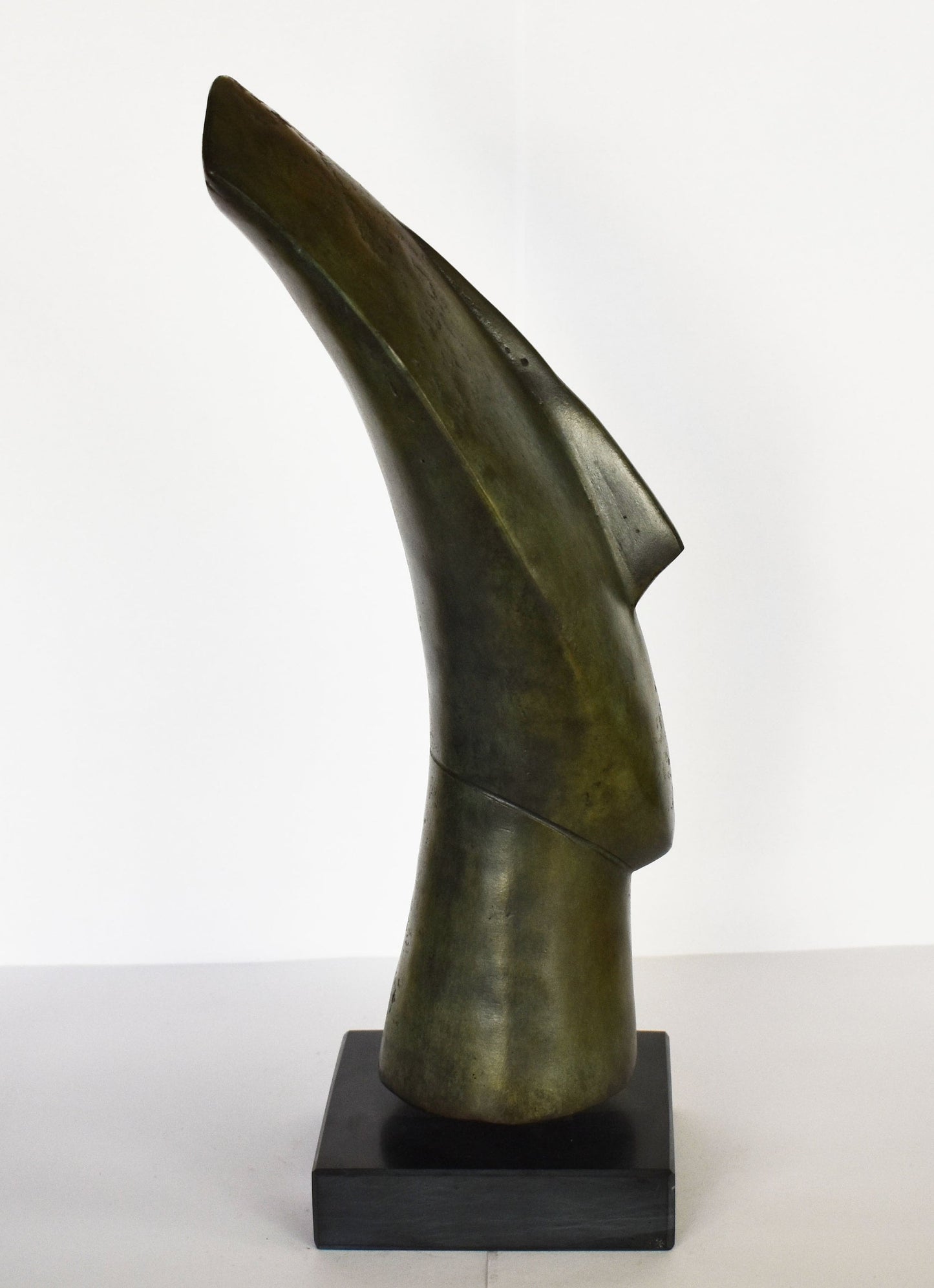 Cycladic Male Bust - Figure from Keros island - Religious Function - Marble Base - Ancient Greece - Pure Bronze Statue