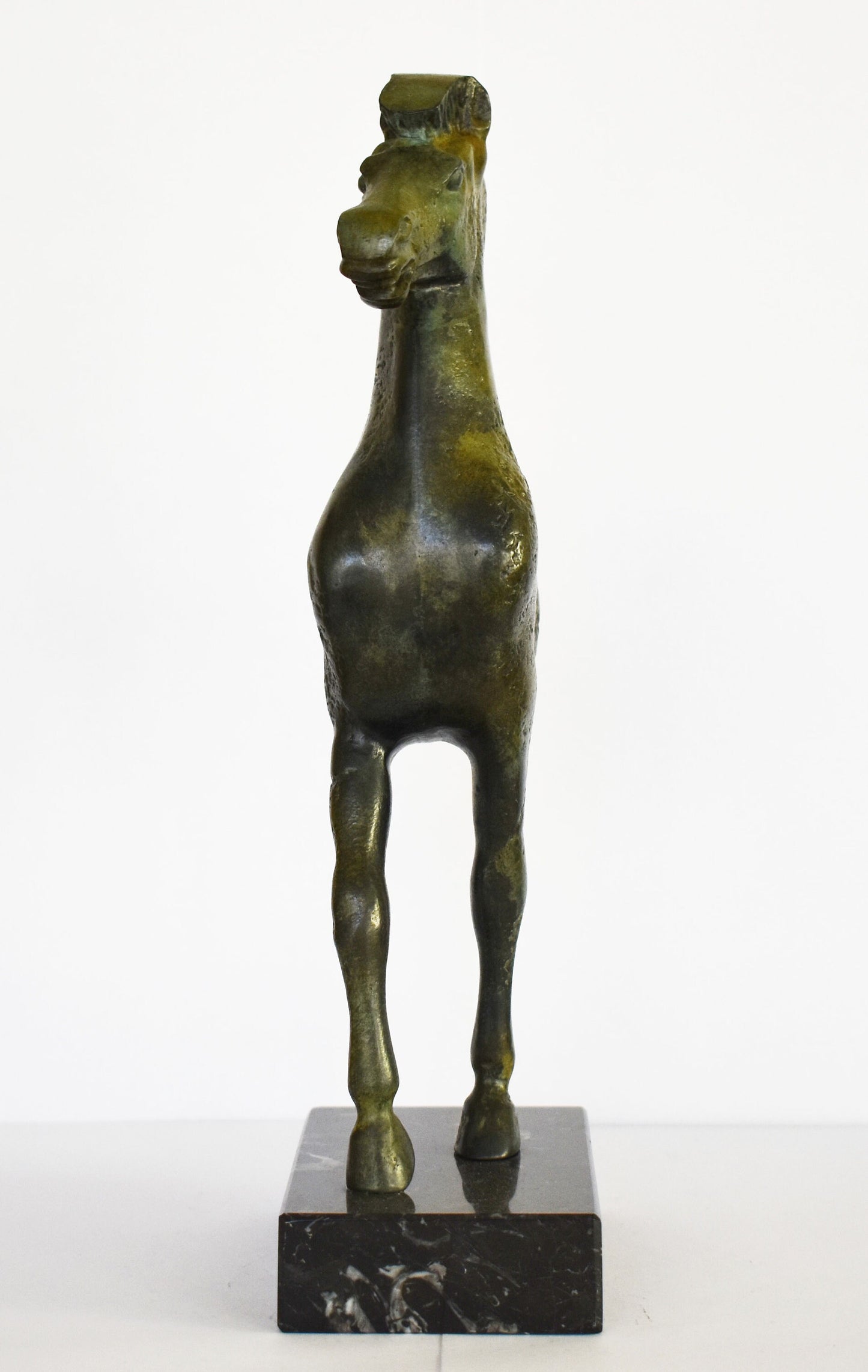 Ancient Greek Horse - Acropolis Museum - Front part of a horse statue found east of the Erechtheion in 1887, Replica - Pure Bronze Sculpture