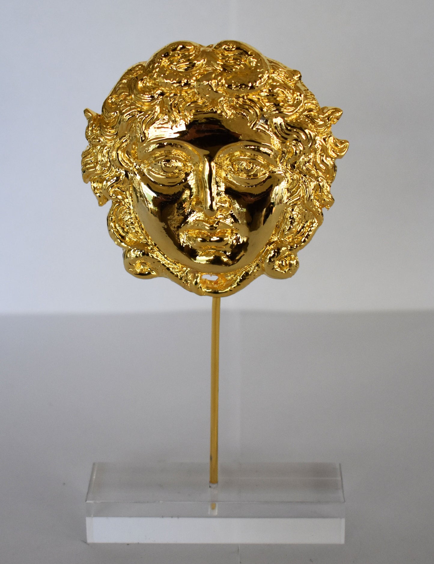 Gorgoneion - Gorgon head - Protective Symbol - Ancient Greece - Plexiglass Base - Pure Bronze Statue