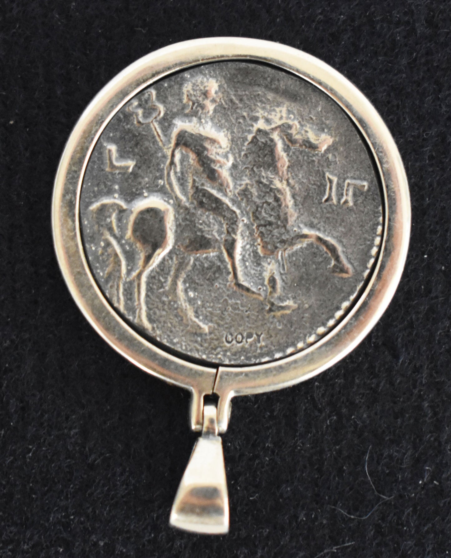 Antinous - An Ancient Love Story with Roman Emperor Hadrian over the Centuries - Coin Pendant - 925 Sterling Silver