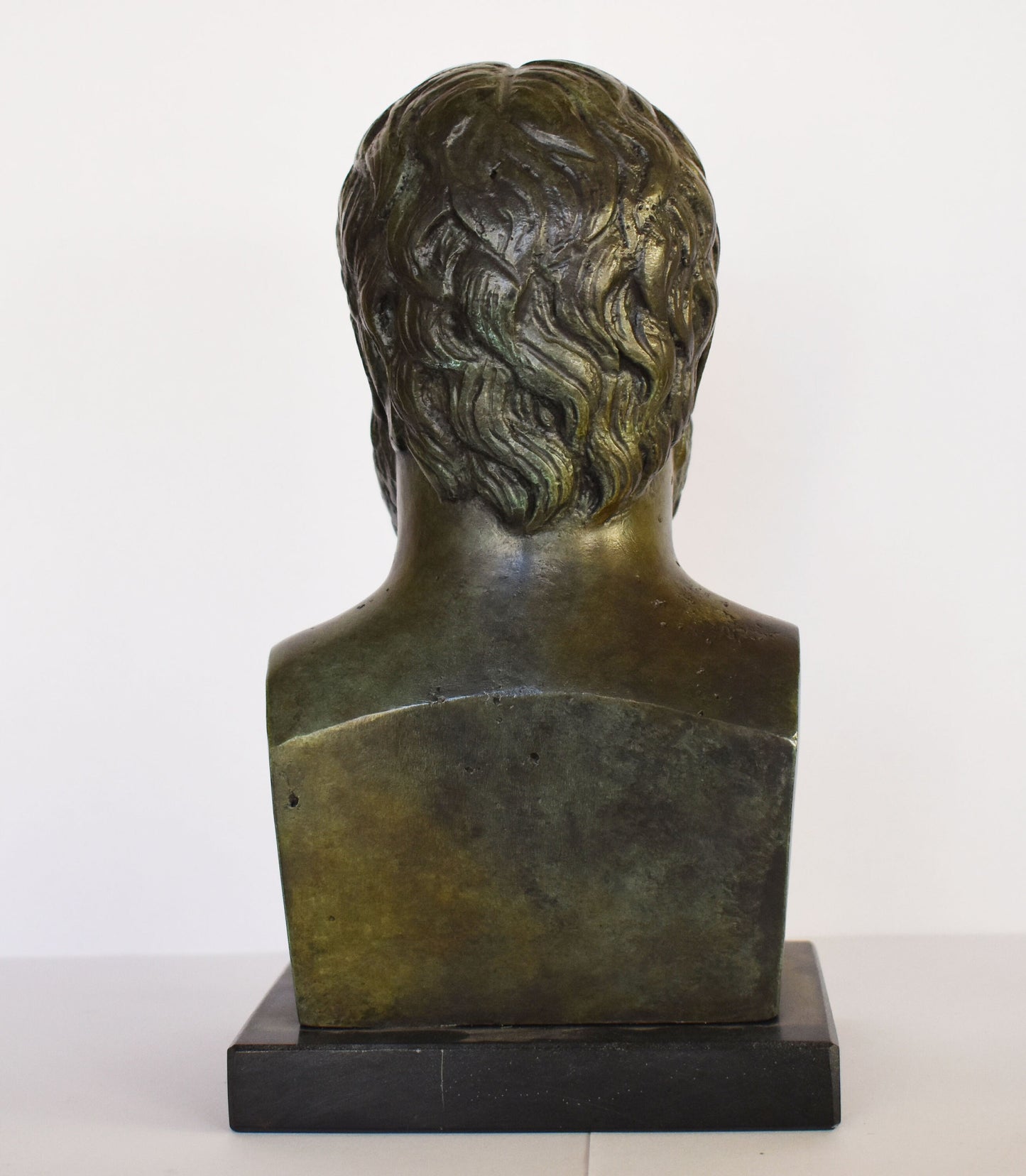 Plato - Ancient Greek Philosopher - Athens, 428–348 BC - Marble Base - Museum Reproduction - Head Bust-- Pure Bronze Statue