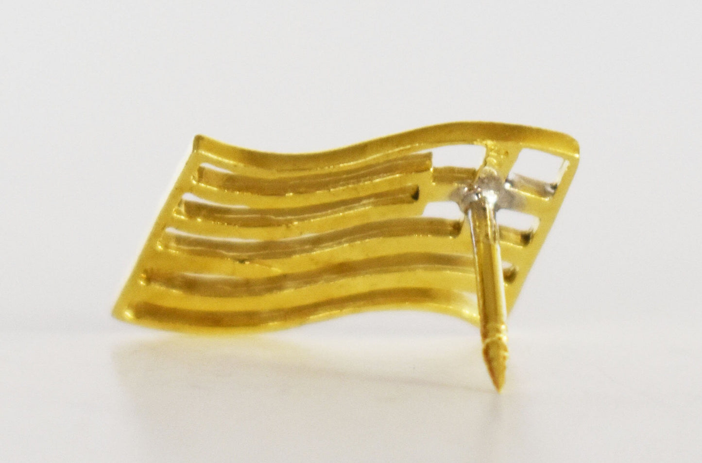 National Flag of Greece - Βlue and White - Freedom or Death - Small - Pin - Pure Bronze Statue