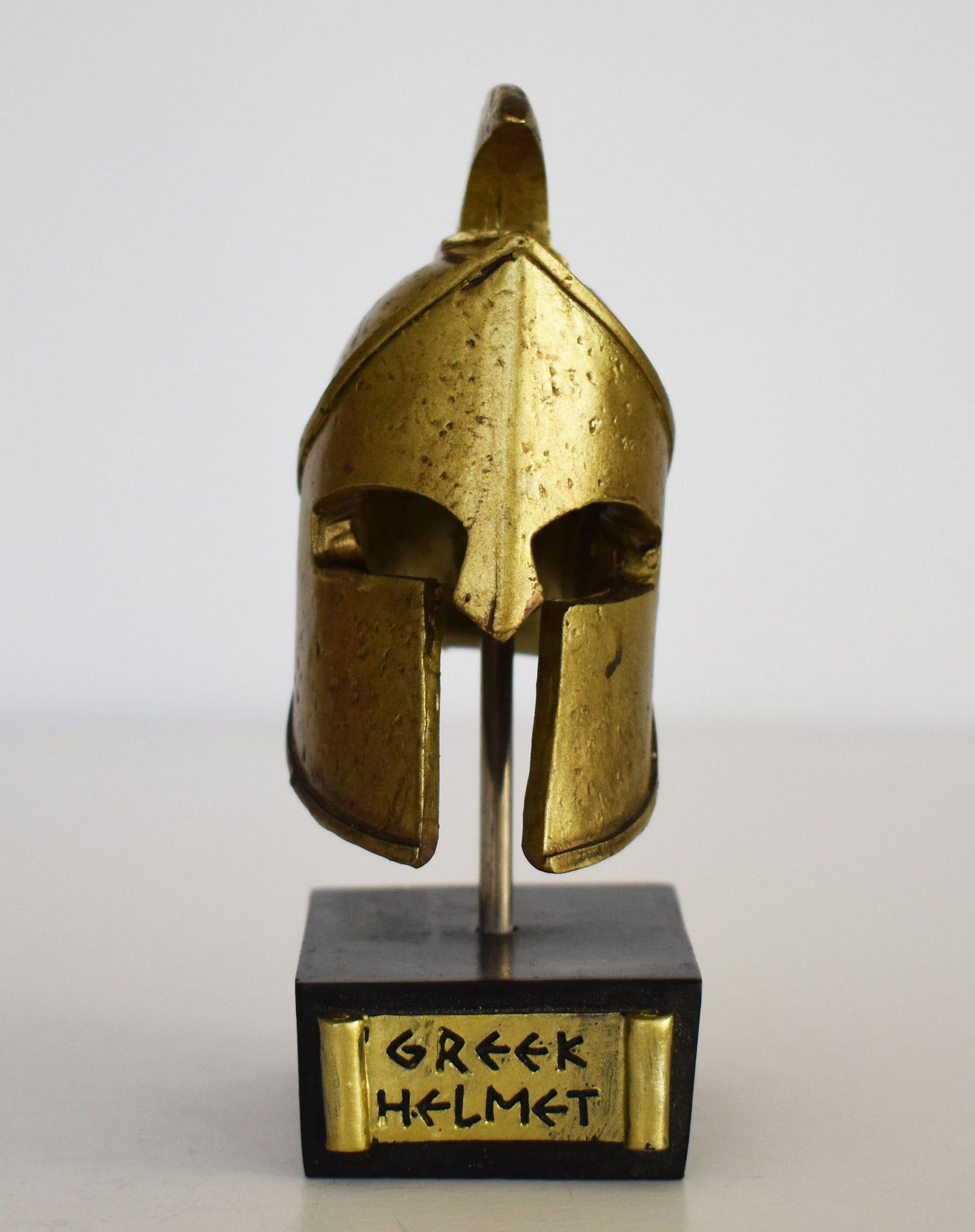 Ancient Greek Spartan Corinthian Helmet - Physical Battle Protection - Museum Reproduction - Polyresin Statue