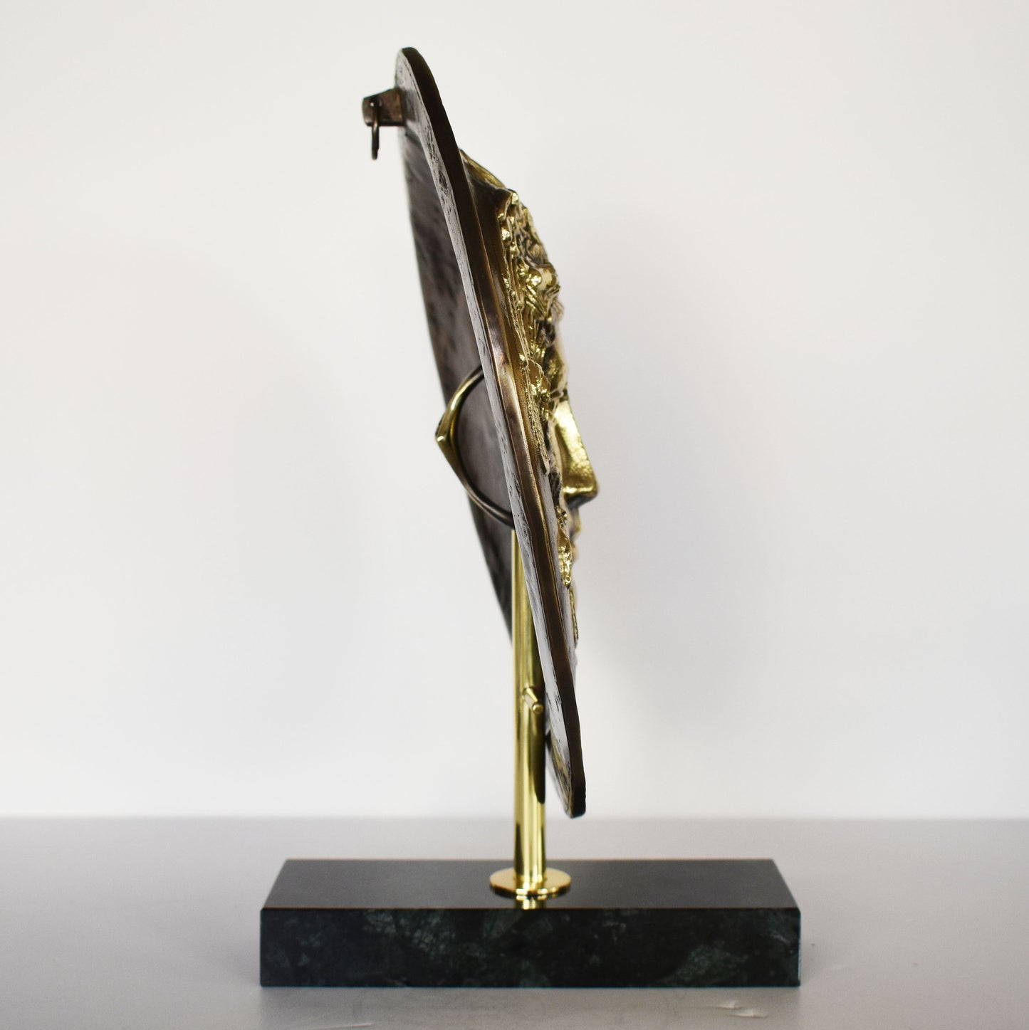 Ancient Greek Medusa Shield - Symbol of Strength and Power - Marble Base - Museum Replica - Pure Bronze Sculpture