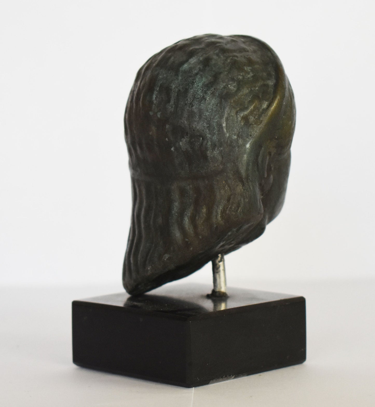 Kore Head - Female Figure, Always of a Young Age - Free-Standing Sculpture of the Ancient Greek Archaic Period - Marble Base - Ceramic