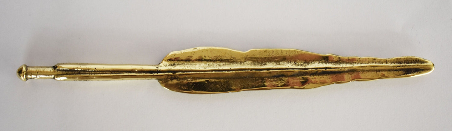 Head of Spartan Spear - Dory - King Leonidas and 300 - Battle of Thermopylae - 480 BC - Reproduction - Letter Opener - Pure Bronze Statue