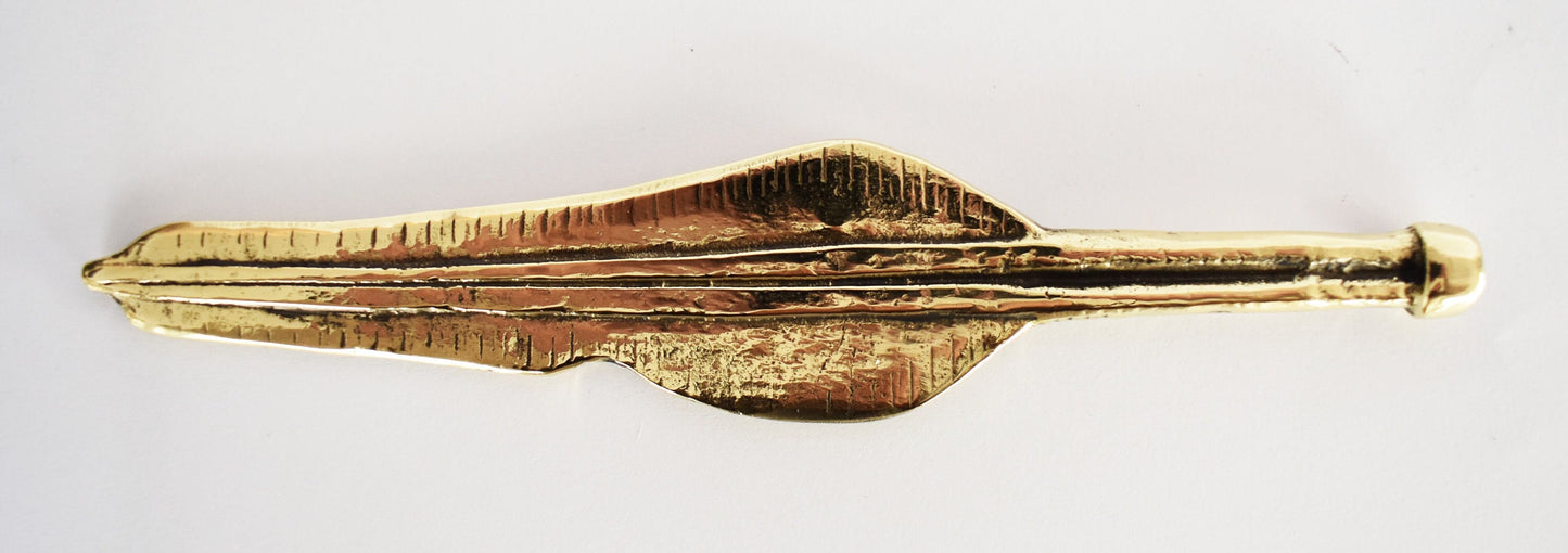 Head of Spartan Spear - Dory - King Leonidas - 300 - Battle of Thermopylae, 480 BC - Reproduction - Letter Opener - Pure Bronze Statue