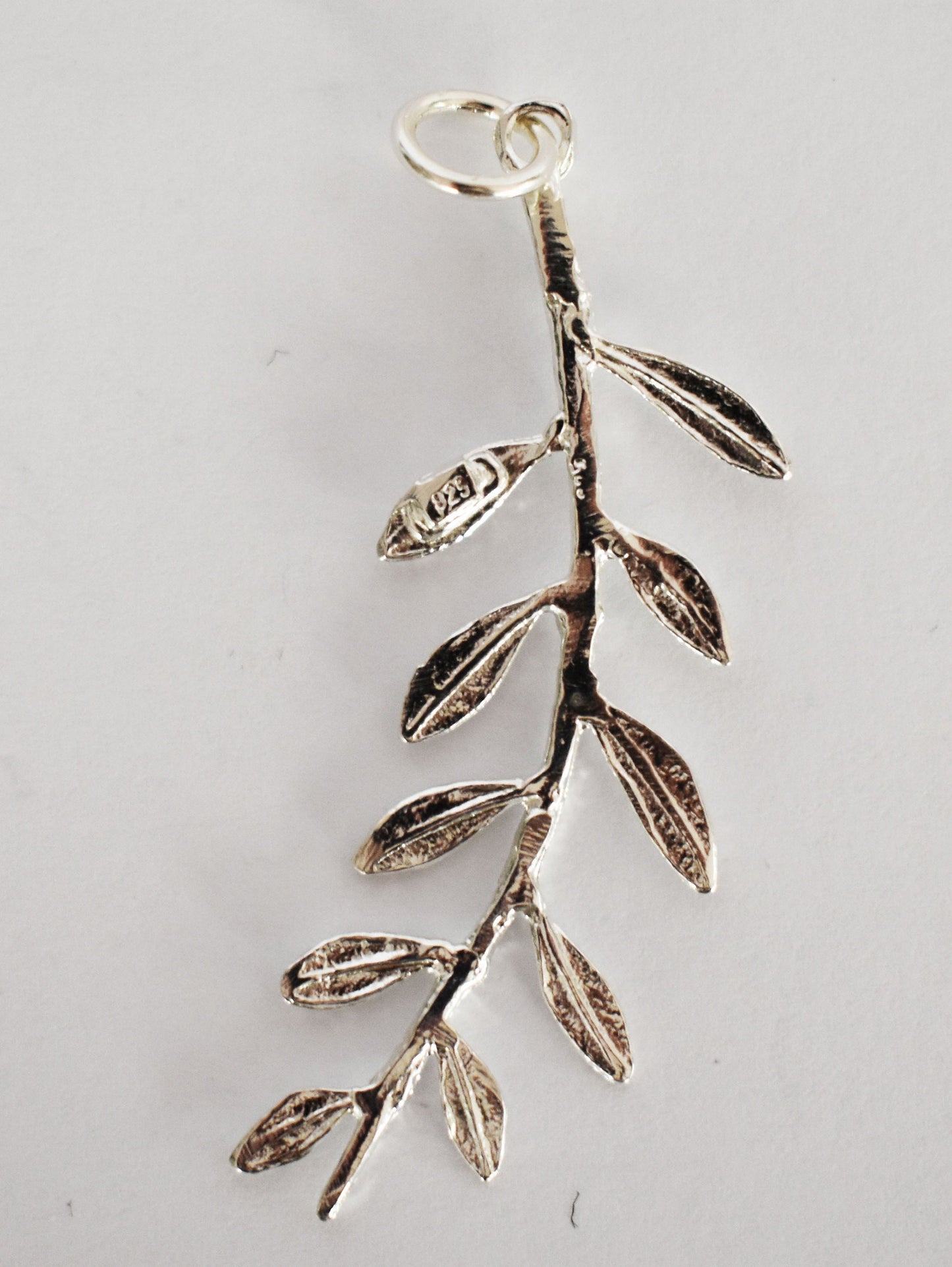 Olive Branch - Ancient Greek Symbol of Peace and Victory - Olympic Games Prize - Pendant - 925 Sterling Silver
