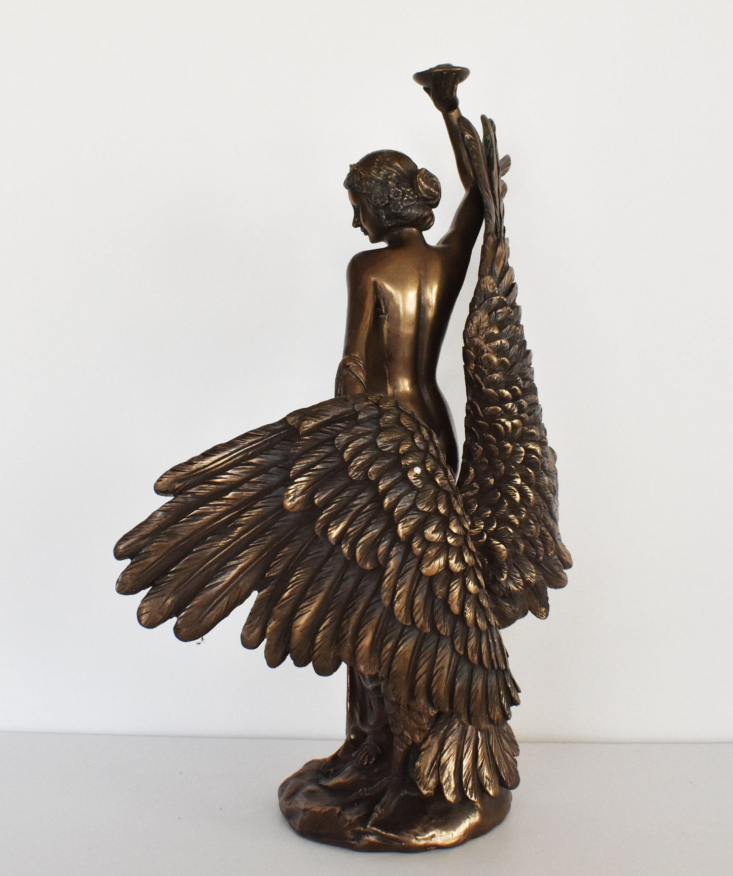 Hebe and the Eagle of Zeus - Greek Roman Goddess of Youth or the Prime of Life - Cold Cast Bronze Resin