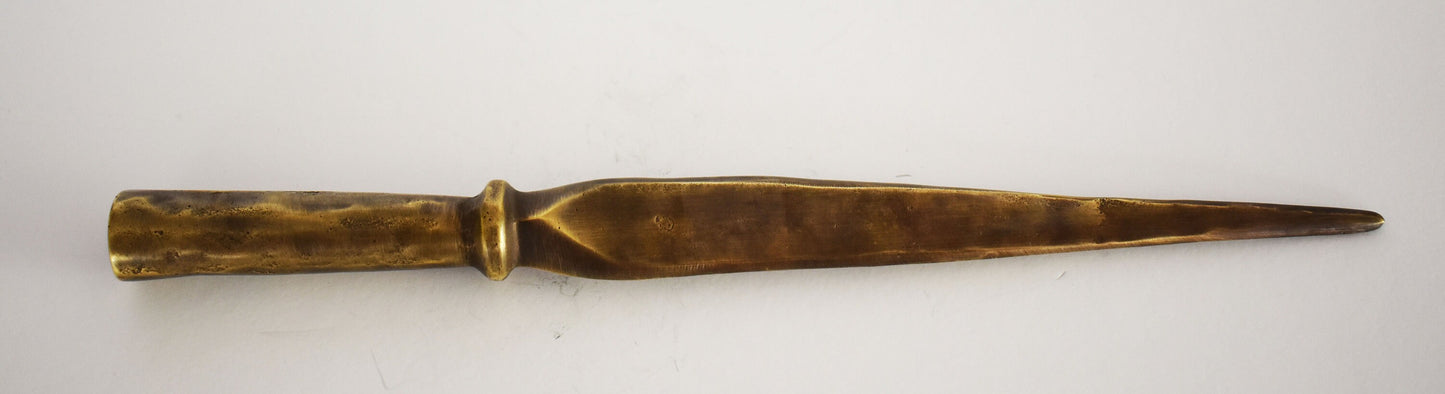 Butt-Spike - Sauroter - Rear of Ancient Greek Spear Dory - Paper Cutter - Pure Bronze Statue