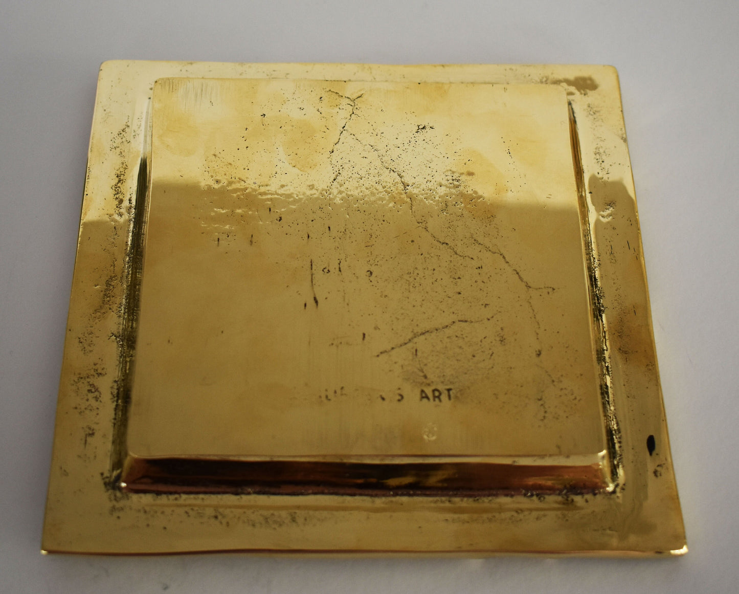 Ashtray - Ancient Greek Alphabet - Writing system - The Ancestor of the Latin and Cyrillic Scripts - Pure Bronze Statue