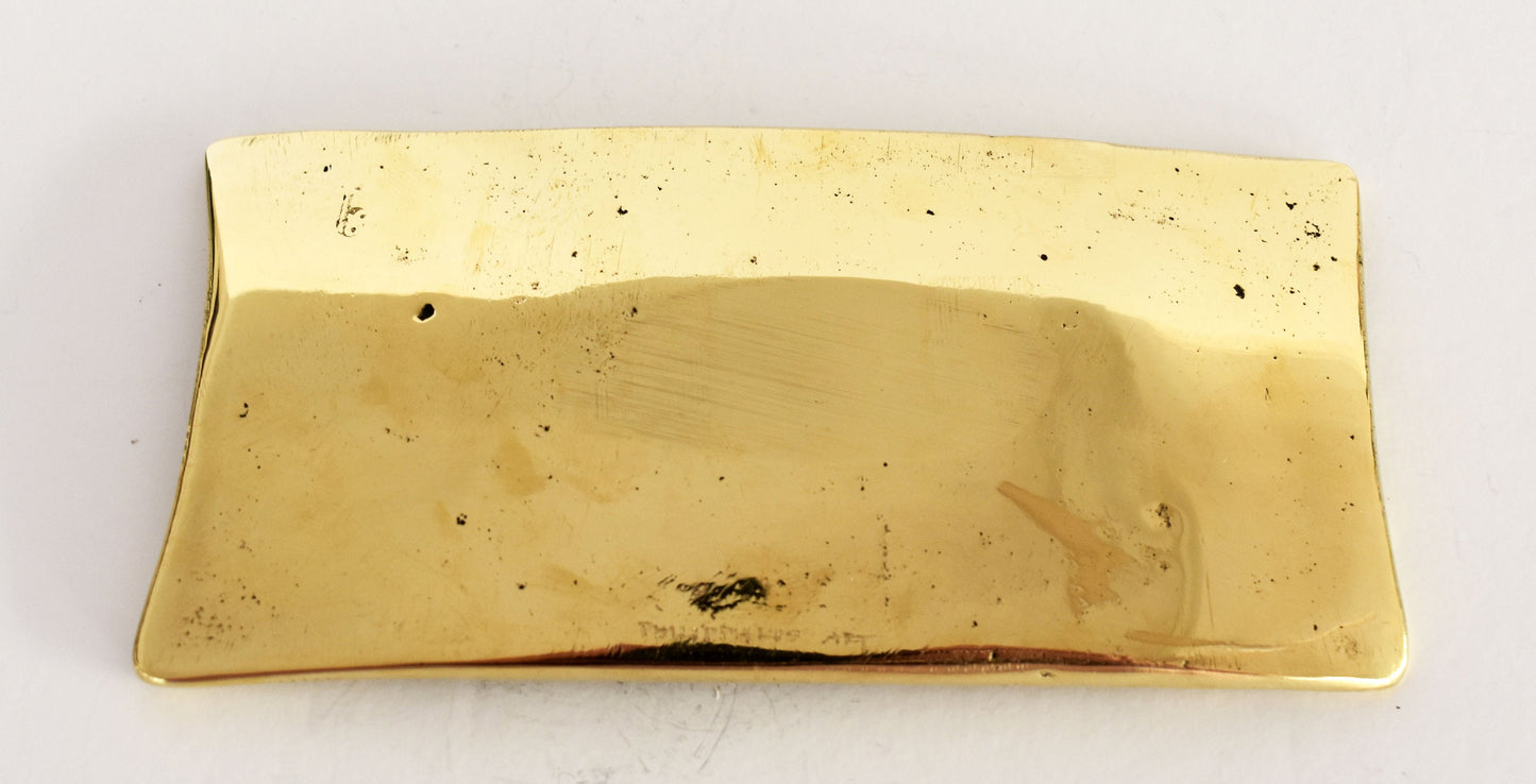 Plate - Ancient Greek Alphabet - The Ancestor of the Latin and Cyrillic Scripts - Pure Bronze Statue