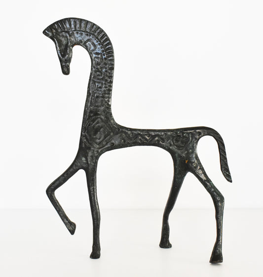 Ancient Greek Horse - Animal, Gift - Pure Bronze Sculpture - Symbol of Wealth and Prosperity